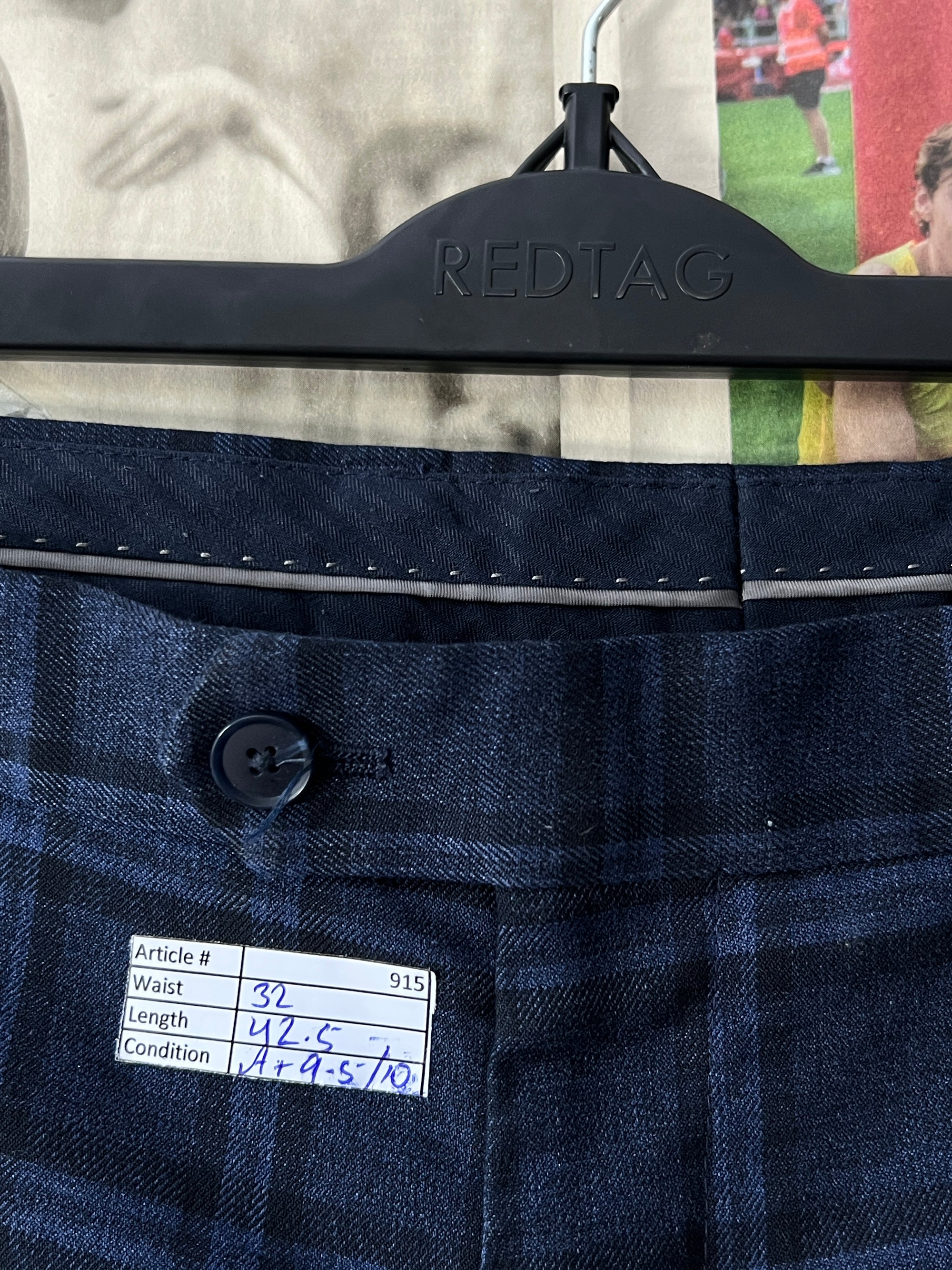 Next® Waist: 32" | Blue Check | Dress Pants | 915 - Genuine Maal