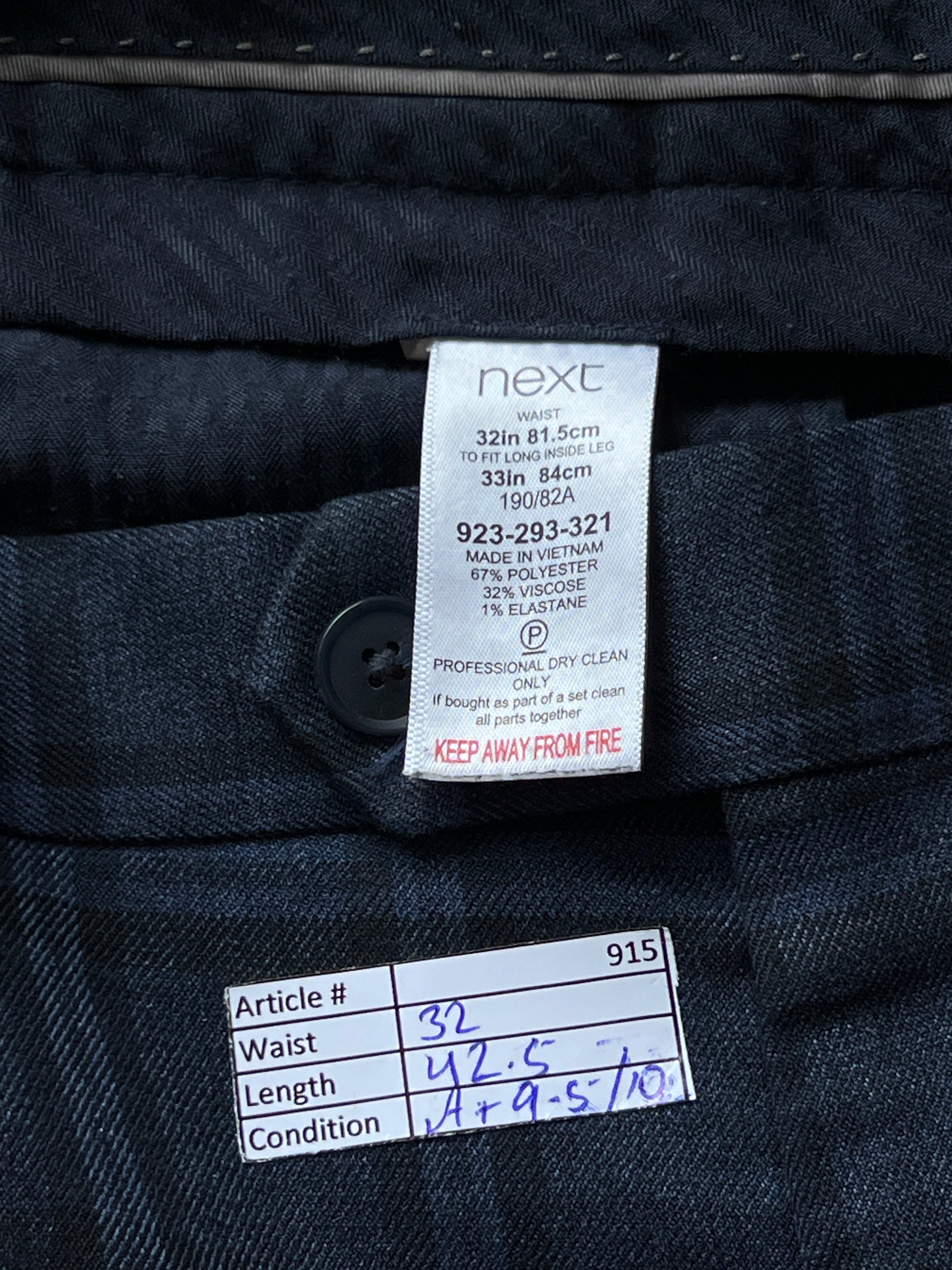 Next® Waist: 32" | Blue Check | Dress Pants | 915 - Genuine Maal
