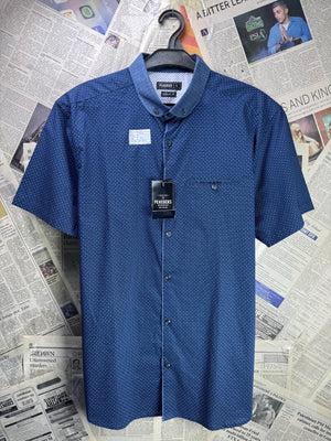Peacocks® Medium | Chest: 22.5" | Blue | Shirt | Cotton | 4339 - Genuine Maal