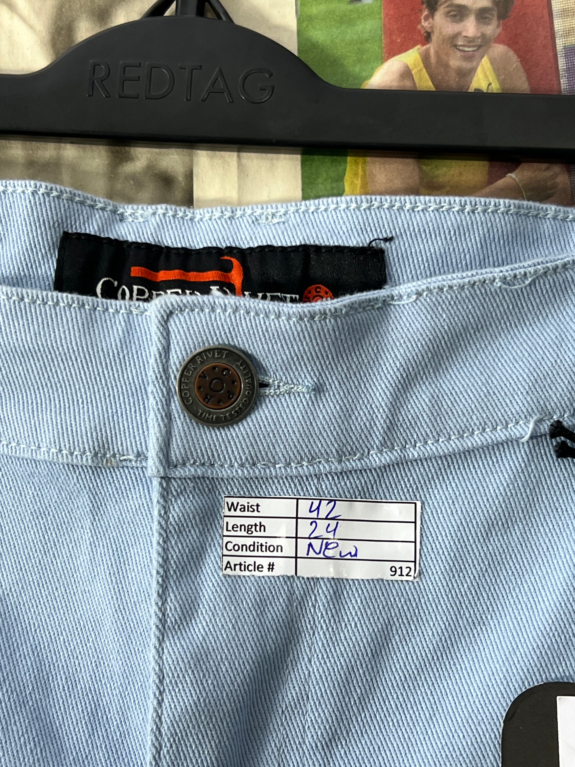 Copper Rivet® Waist: 42" | Blue | Denim Shorts | 912 - Genuine Maal
