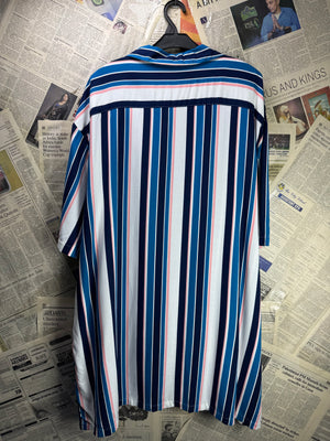 Primark® XXL | Chest: 28.5" | Stripe | Hawaii Shirt | Viscose | 4517 - Genuine Maal