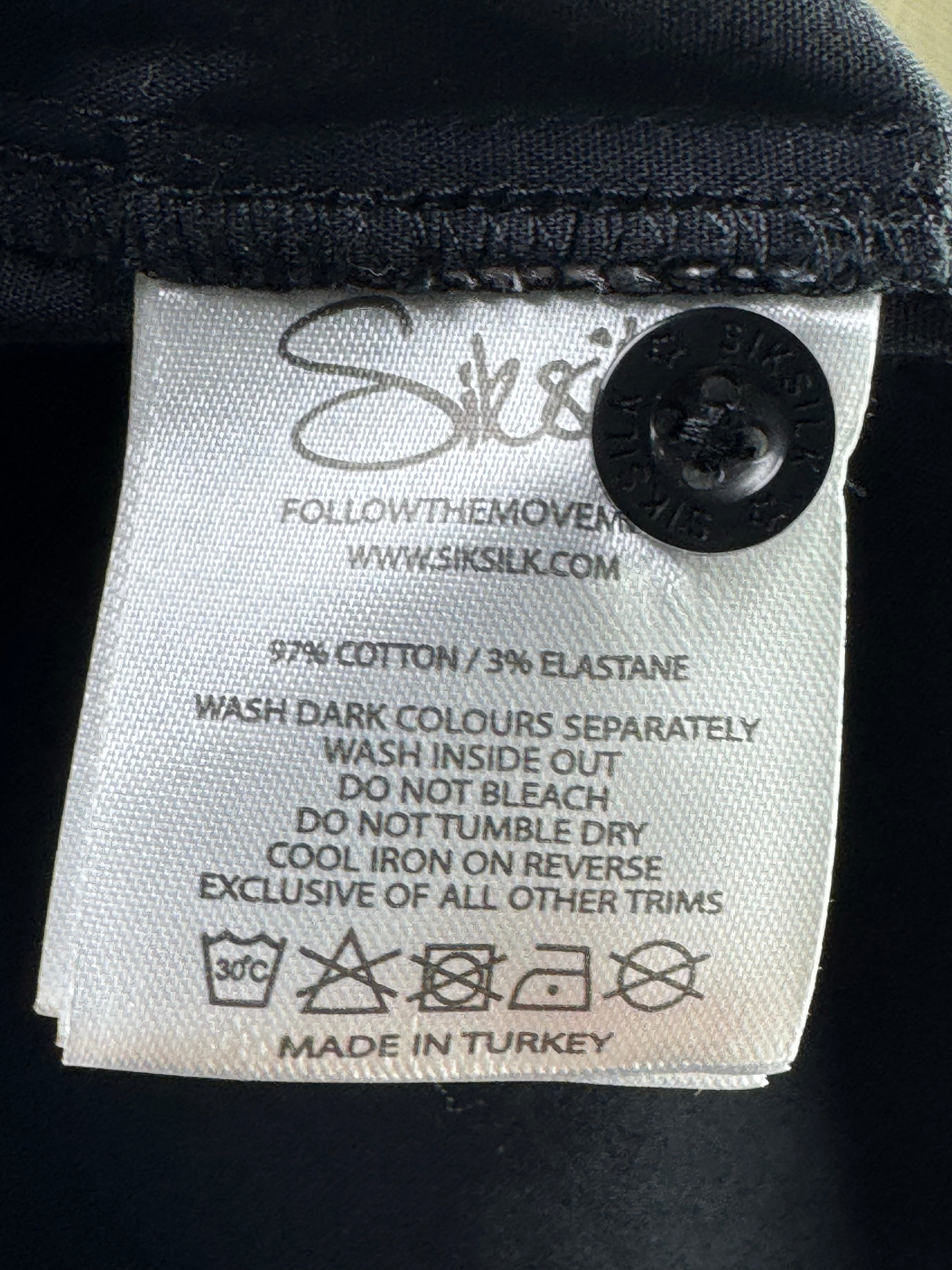 SilkSilk® Small | Chest: 21" | Black | Shirt | Cotton - Elastane | 4525 - Genuine Maal