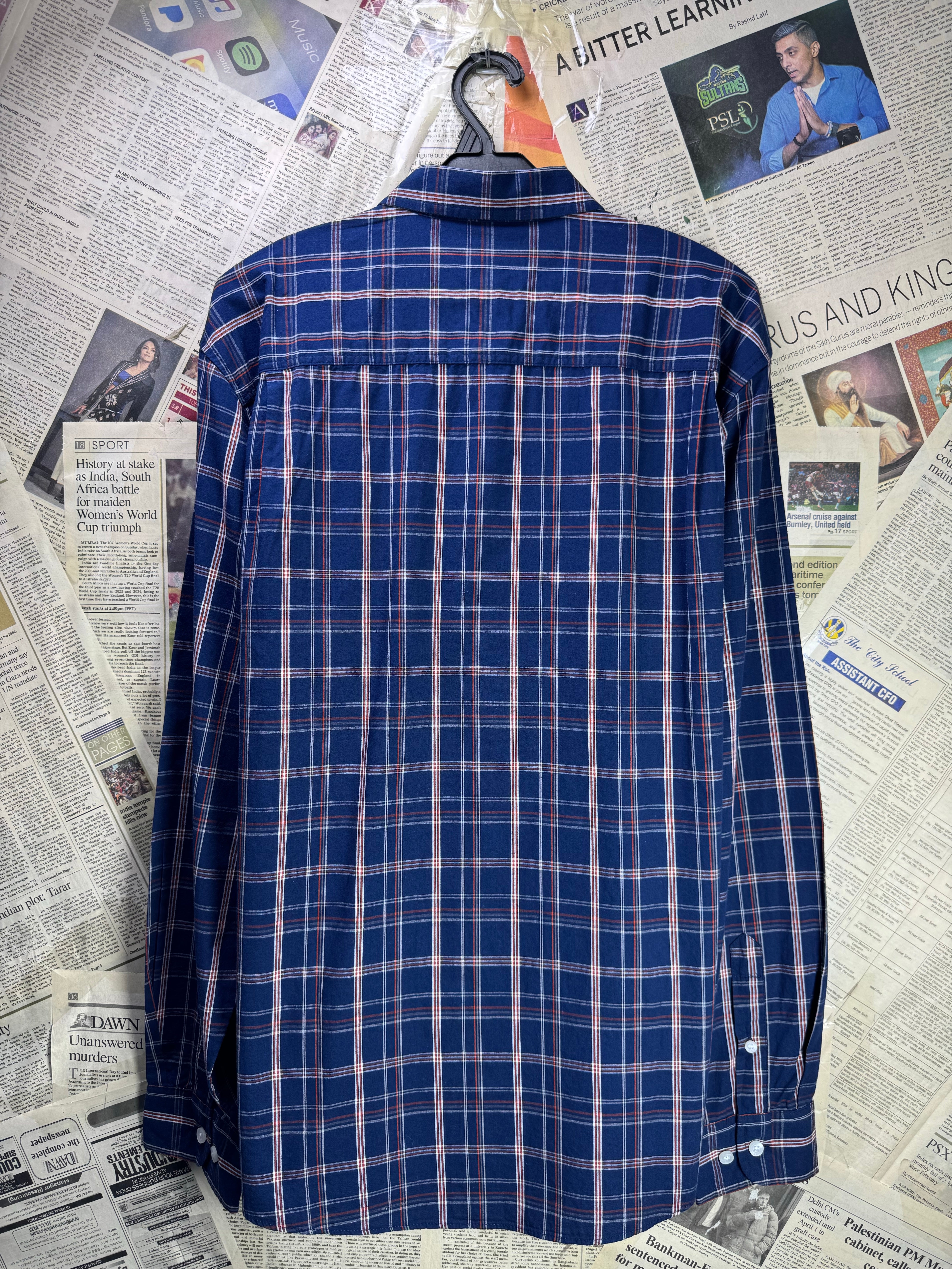 Lincoln® Medium | Chest: 22.5" | Blue | Shirt | Cotton | 4332 - Genuine Maal