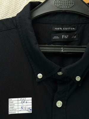 F&F® XXL | Chest: 26.5" | Black | Shirt | Cotton | 4312 - Genuine Maal