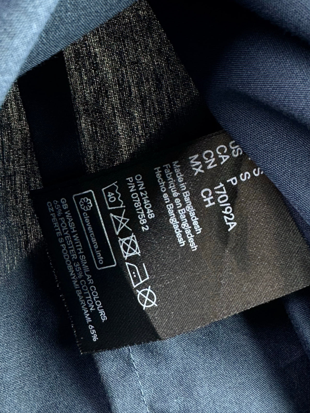 H&M® Small | Chest: 19.5" | Blue | Shirt | Poly - Cotton | 4545 - Genuine Maal