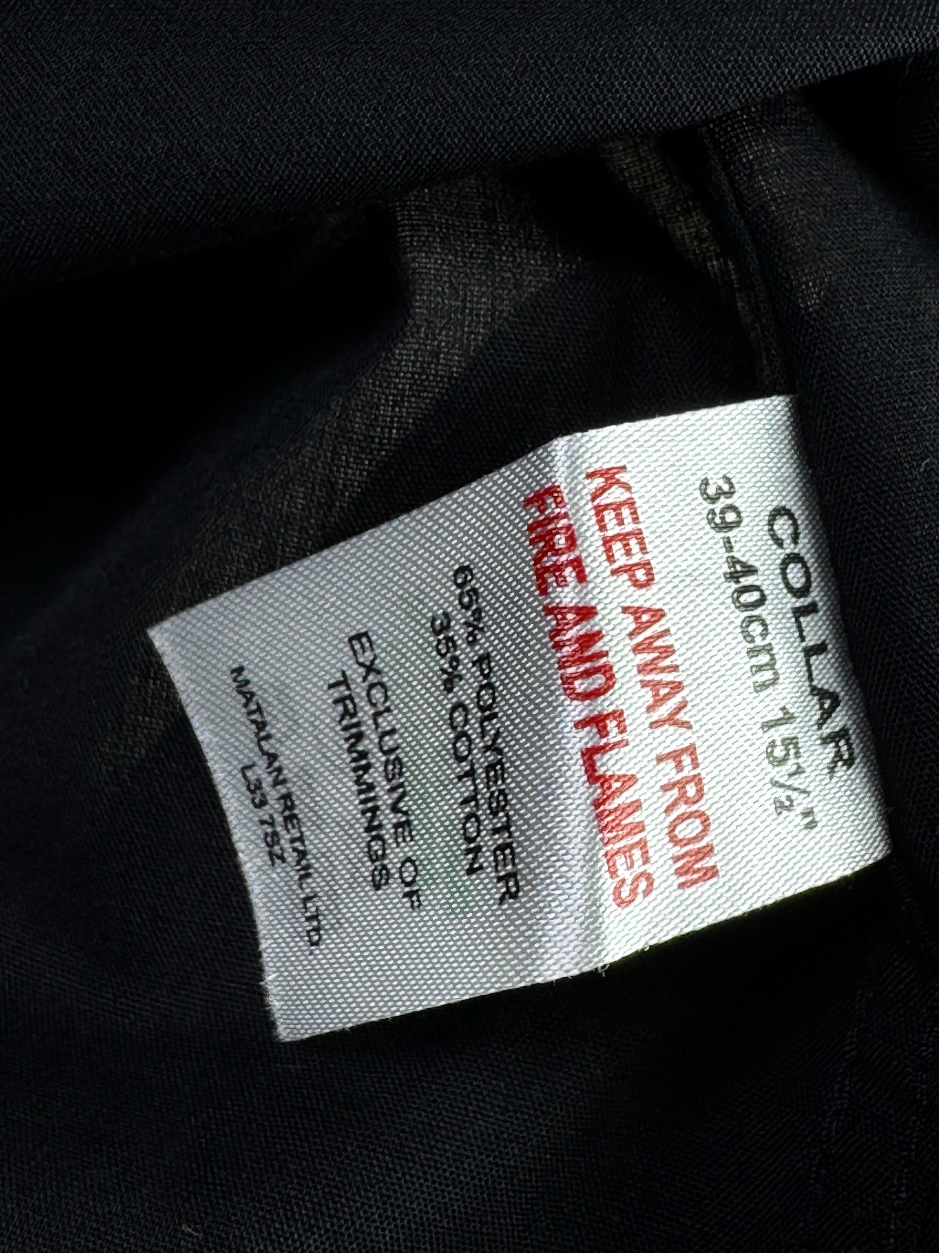 Taylor & Wright® Small | Chest: 21" | Black | Collar 15.5" Shirt | Poly - Cotton | 4537 - Genuine Maal