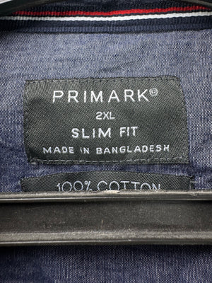 Primark® XL | Chest: 25" | Blue with Dots | Shirt | Cotton | 4544 - Genuine Maal