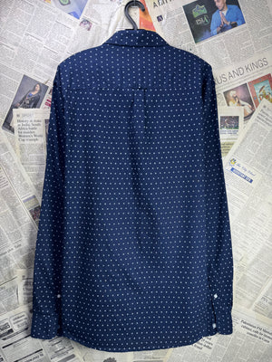 Primark® XL | Chest: 25" | Blue with Dots | Shirt | Cotton | 4544 - Genuine Maal