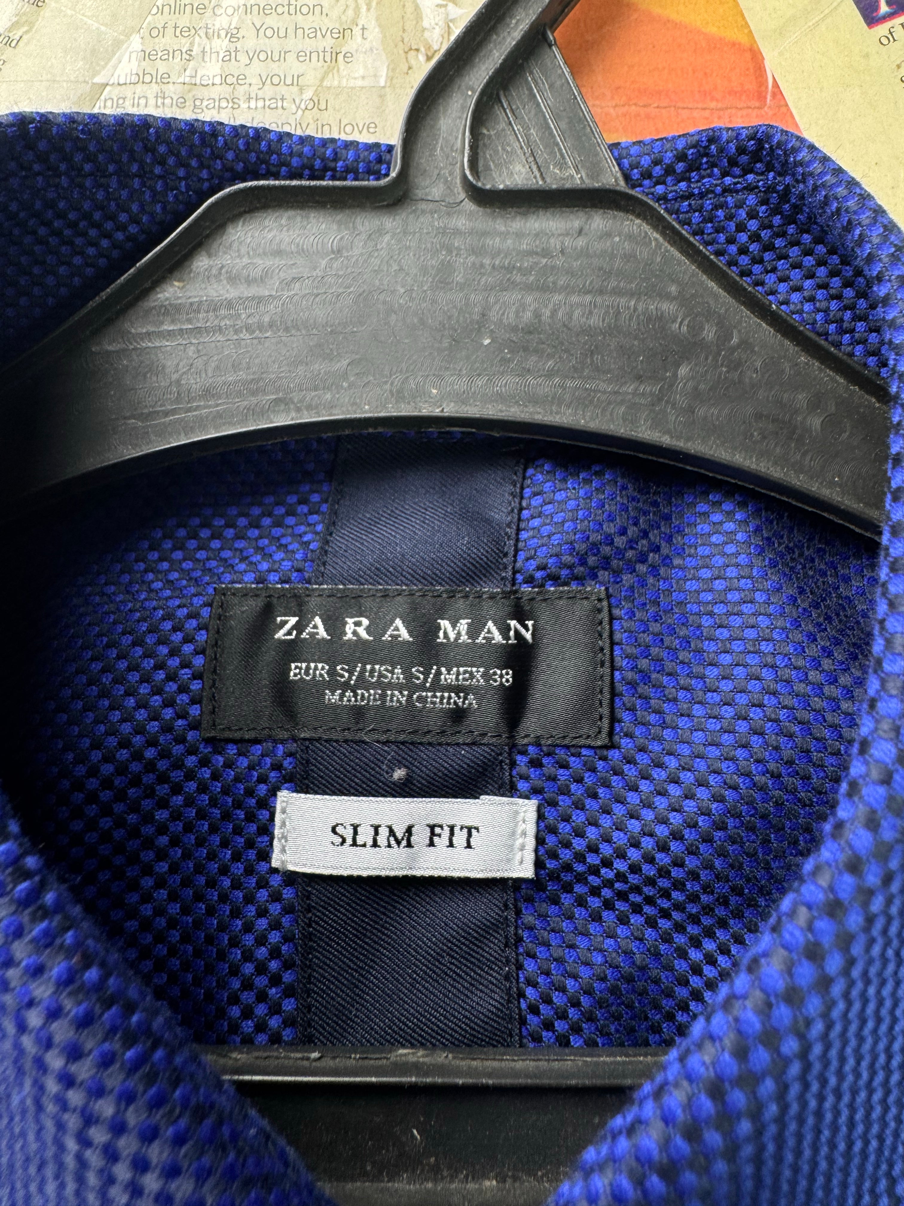 Zara® Small | Chest: 19" | Blue | Shirt | Cotton | 4535 - Genuine Maal