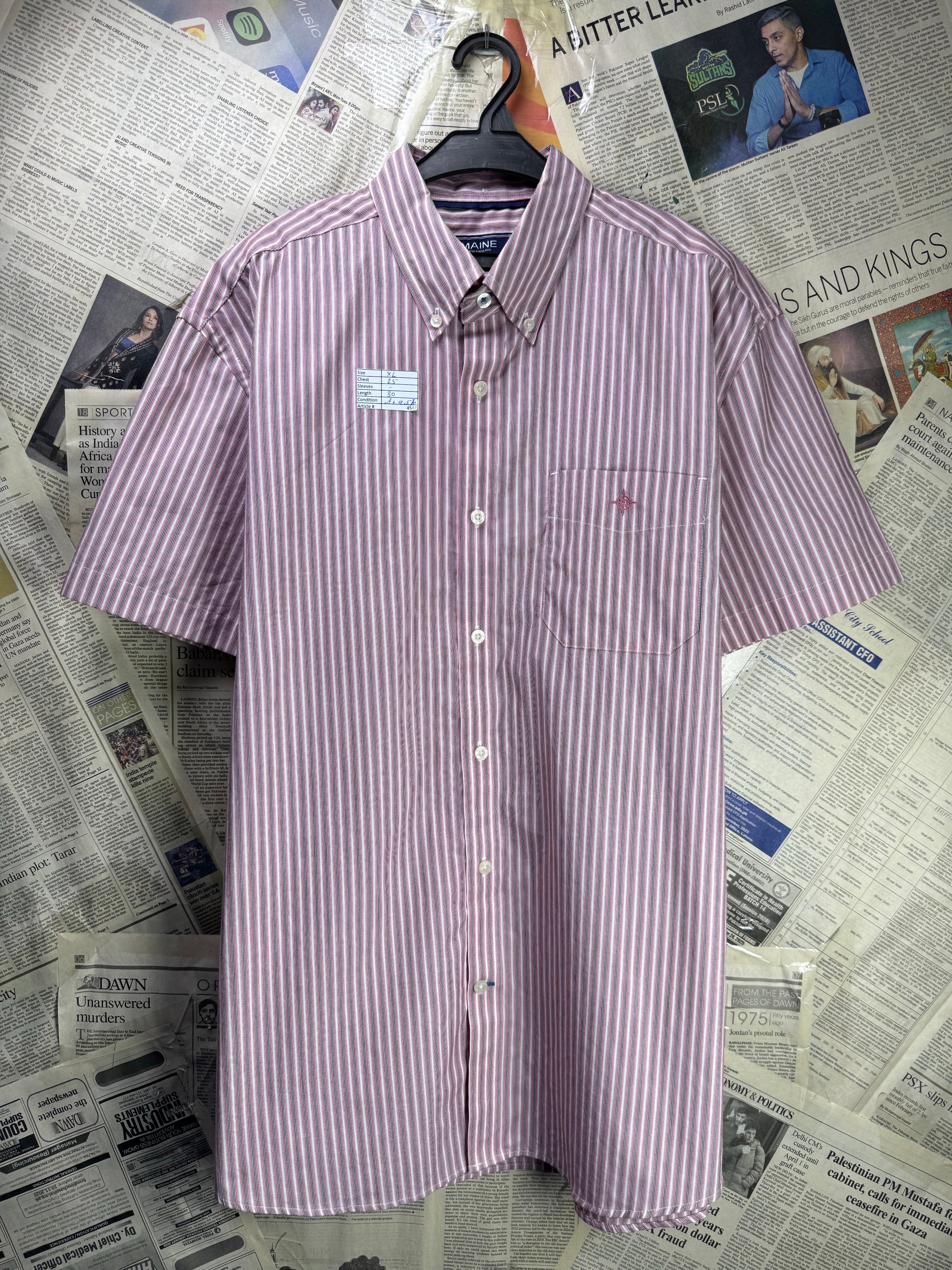 Maine® XL | Chest: 25" | Stripe | Shirt | Cotton | 4547 - Genuine Maal