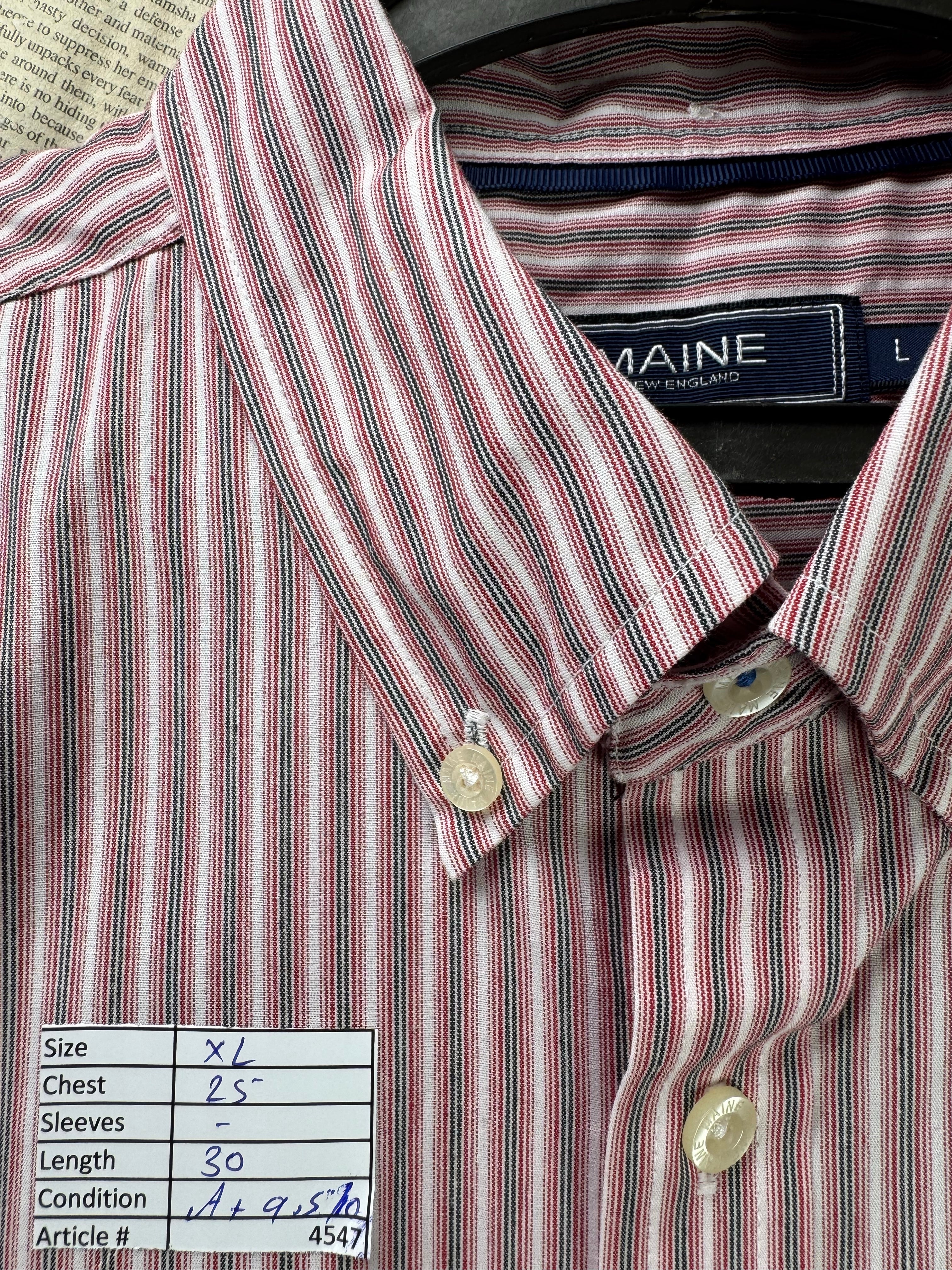 Maine® XL | Chest: 25" | Stripe | Shirt | Cotton | 4547 - Genuine Maal