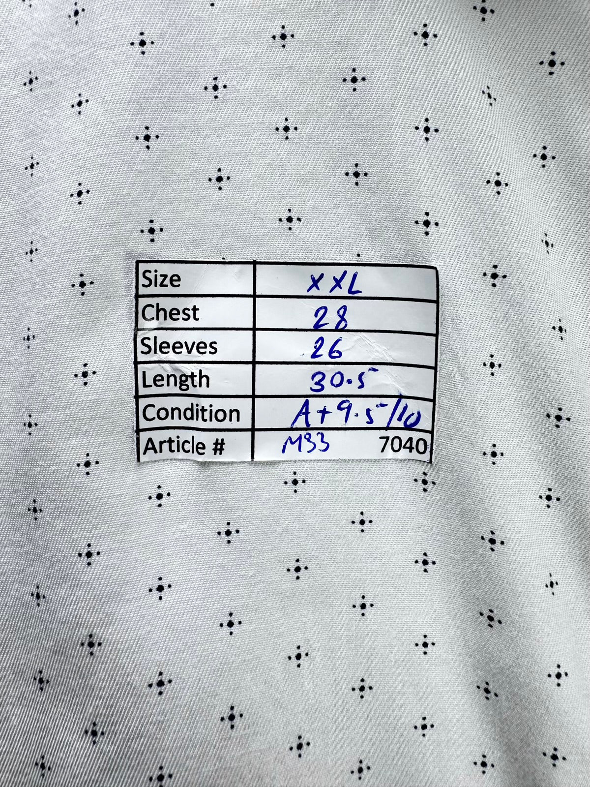 M&S® XXL | Chest: 28" | Non-Iron Shirt | Cotton | M33 - 7040