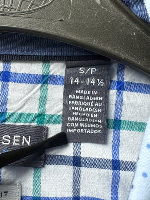Van Heusen® Medium | Chest: 21.5" | Blue | Collar 14" Shirt | 4363 - Genuine Maal