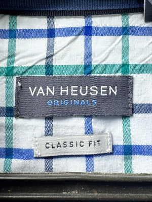 Van Heusen® Medium | Chest: 21.5" | Blue | Collar 14" Shirt | 4363 - Genuine Maal