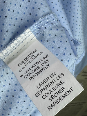 Van Heusen® Medium | Chest: 21.5" | Blue | Collar 14" Shirt | 4363 - Genuine Maal