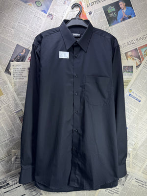 Uniworth® Large | Chest 23.5” | Black | Collar 16" Shirt | Cotton - Poly | 4383 - Genuine Maal