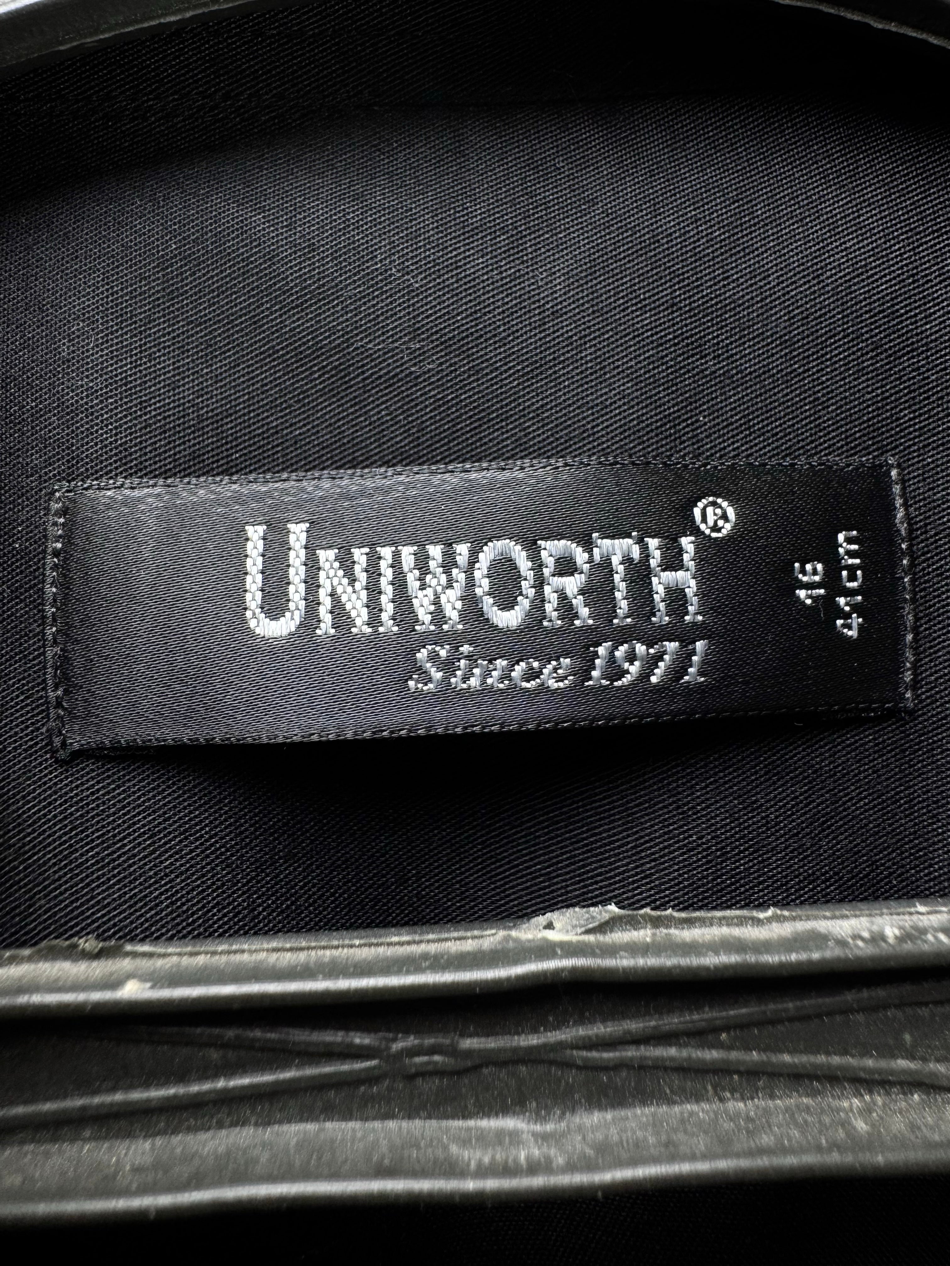 Uniworth® Large | Chest 23.5” | Black | Collar 16" Shirt | Cotton - Poly | 4383 - Genuine Maal