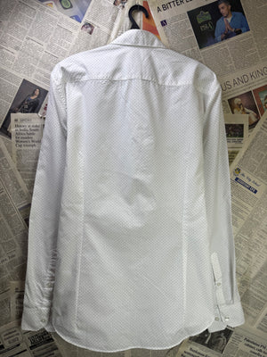 H&M® Medium | Chest: 21.5" | White with Polka Black Dots | Shirt | Poly - Cotton | 3188 - Genuine Maal