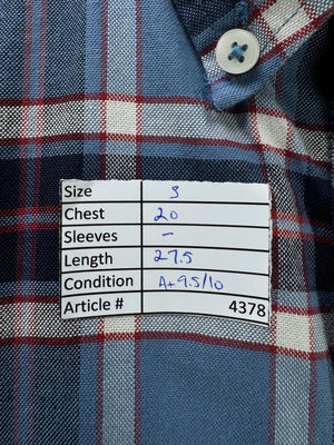 Next® Small | Chest: 20" | Plaid | Shirt | Cotton - Elastane | 4378 - Genuine Maal