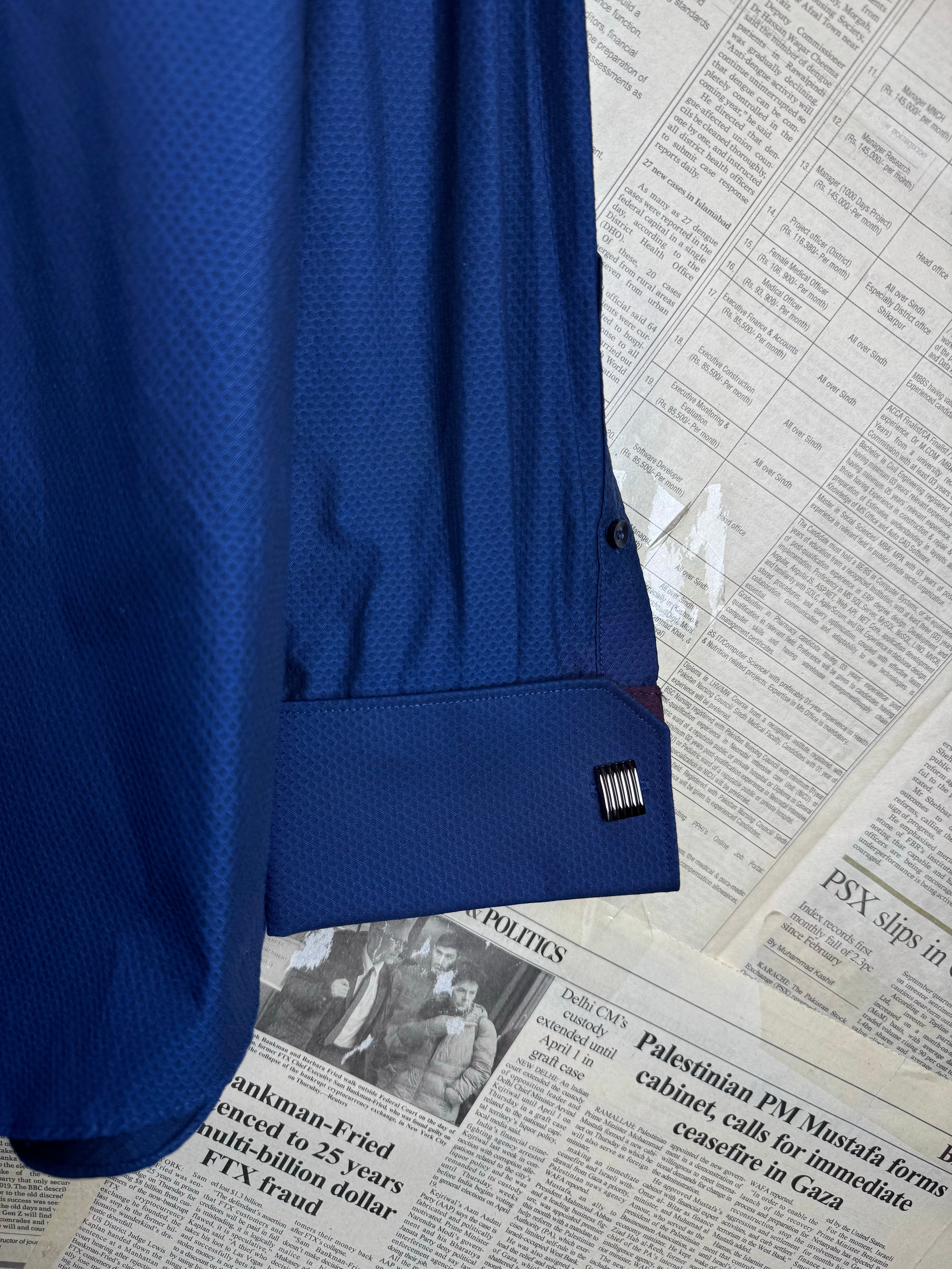 Next® Small | Chest: 20.5" | Blue | Collar 15" Shirt | Poly - Cotton | 4385 - Genuine Maal