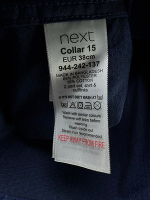 Next® Small | Chest: 20.5" | Blue | Collar 15" Shirt | Poly - Cotton | 4385 - Genuine Maal