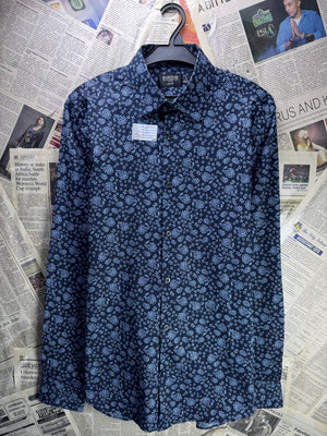 Burton® XS | Chest: 18.5" | Floral | Muscle Fit Shirt | Cotton - Elastane | 4549 - Genuine Maal