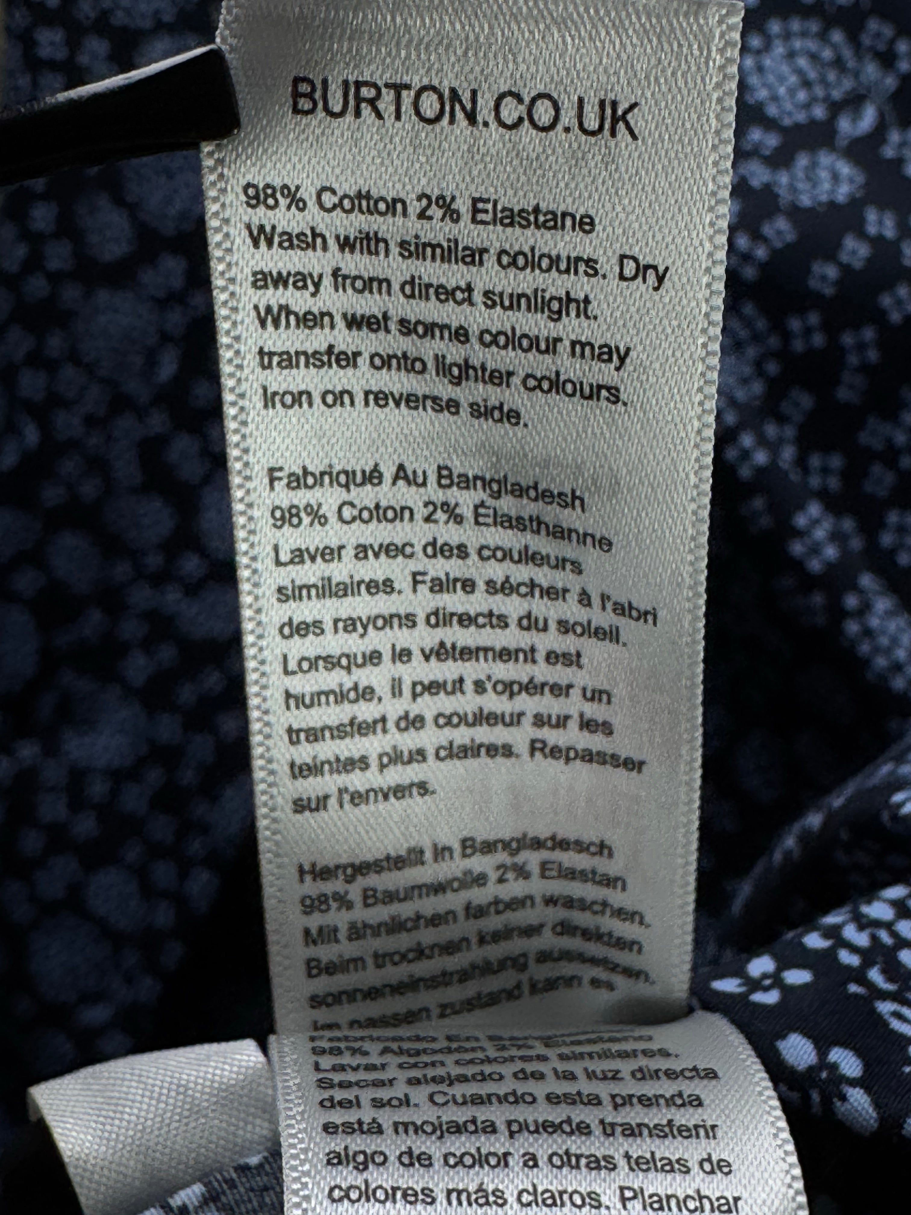 Burton® XS | Chest: 18.5" | Floral | Muscle Fit Shirt | Cotton - Elastane | 4549 - Genuine Maal