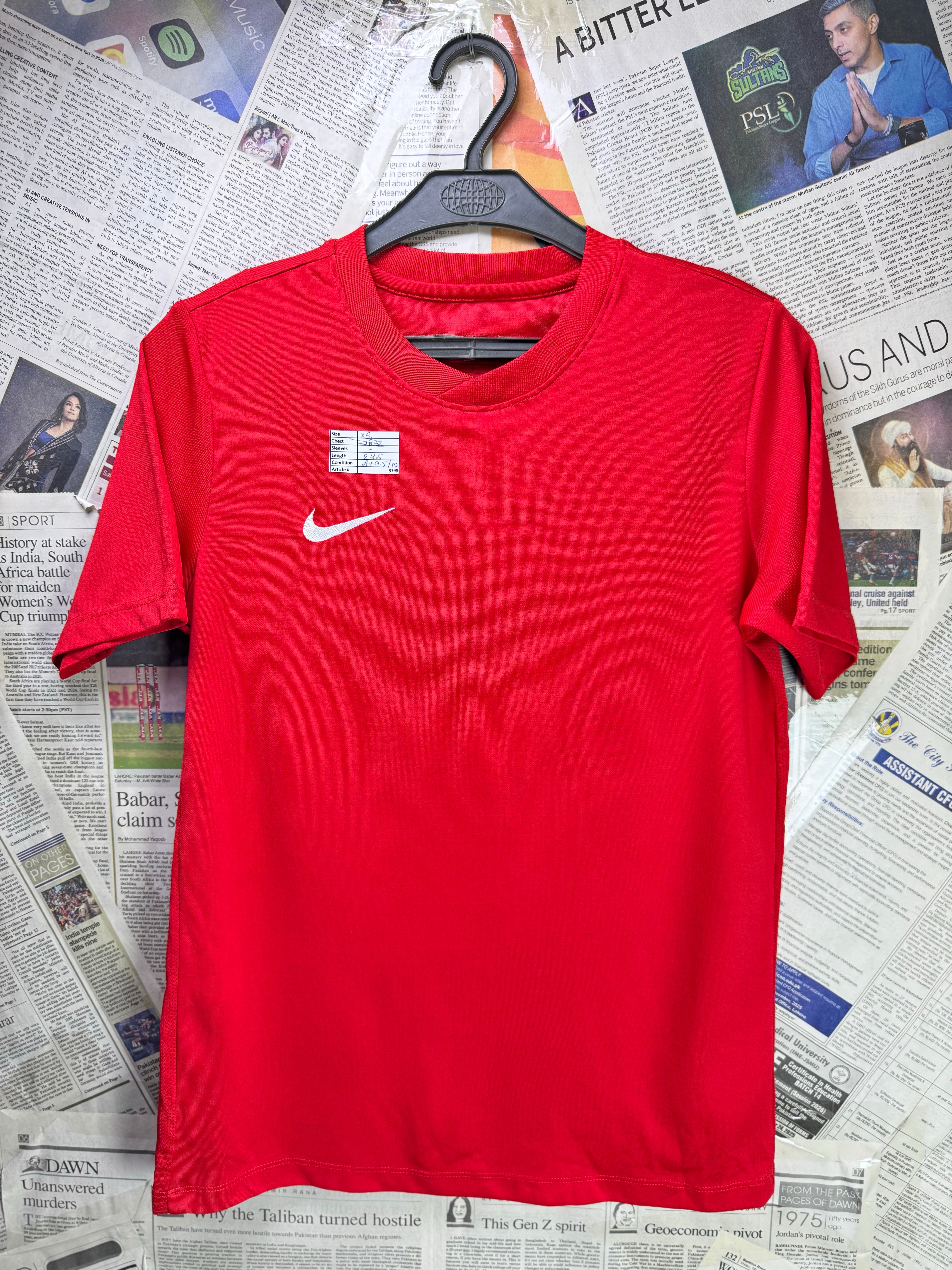 N*ke® XS | Chest: 18.5" | Red | Dry Fit T-Shirt | Poly | 3398 - Genuine Maal