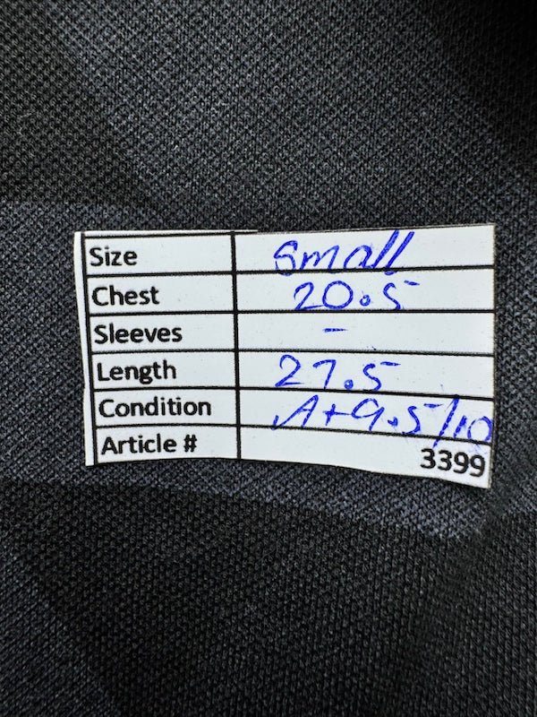 Icon® Small | Chest: 20.5" | Charcoal | Polo | Viscose - Cotton | 3399 - Genuine Maal