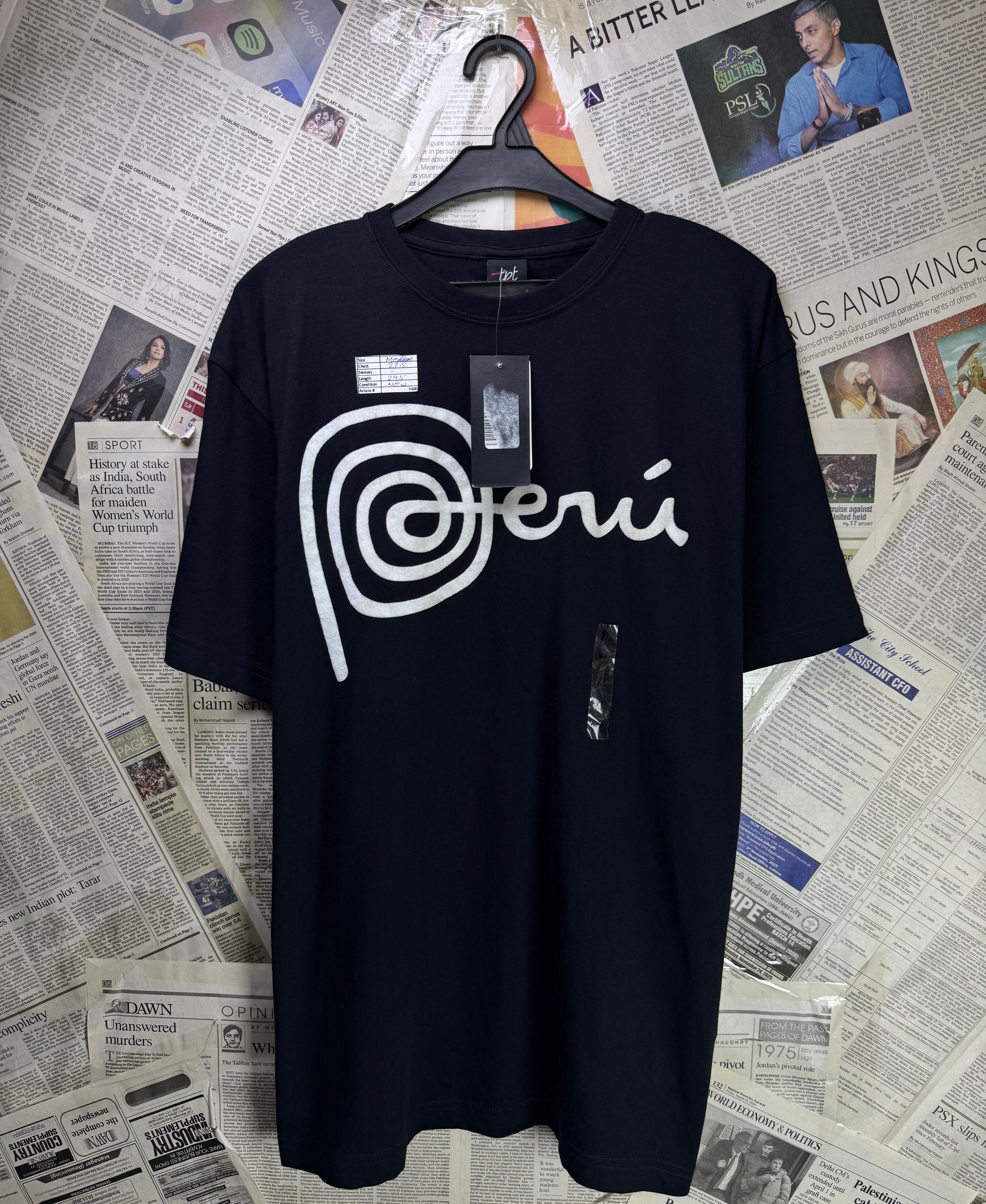 TPT® Medium | Chest: 22.5" | Black | T-Shirt | Cotton | 3400 - Genuine Maal