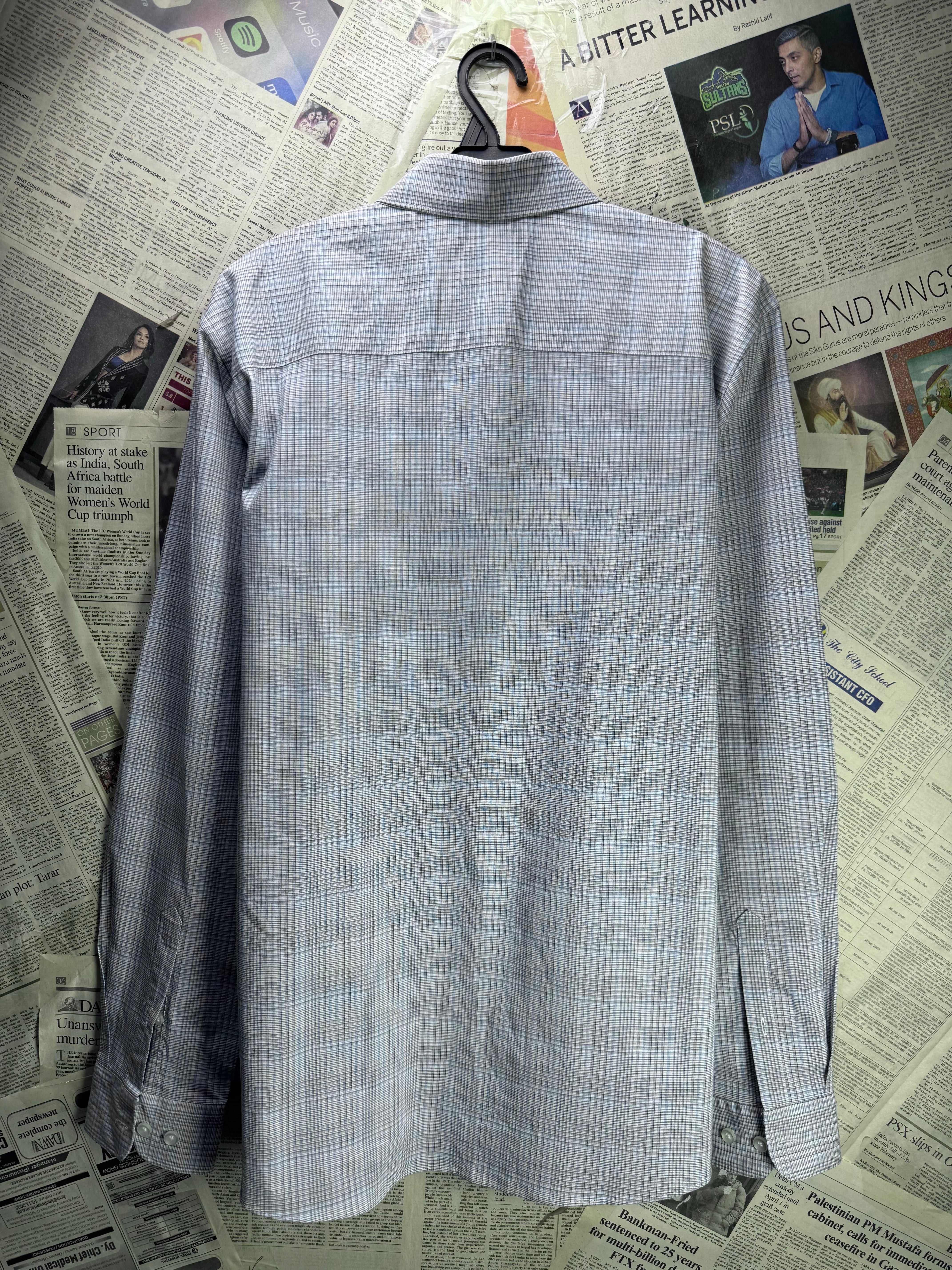 Taylor & Wright® Small | Chest: 21" | Grey | Shirt | Poly - Cotton - Elastane | 4769 - Genuine Maal