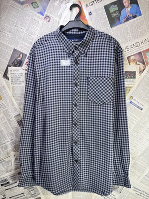 Ben Sherman® Large | Chest: 23" | Grey & Black Check | Shirt | Cotton | 3413 - Genuine Maal