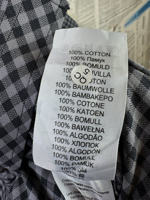 Ben Sherman® Large | Chest: 23" | Grey & Black Check | Shirt | Cotton | 3413 - Genuine Maal