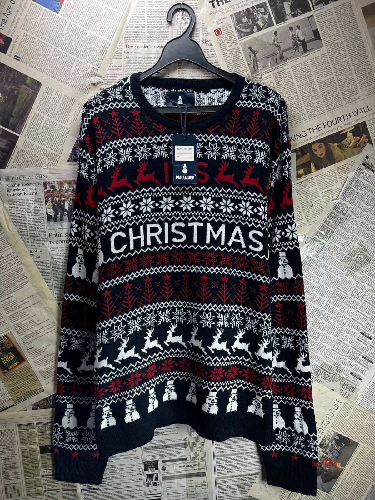 Paramour® XL | Chest: 25" | Christmas Knit Sweater | Acrylic | M46 - 8047