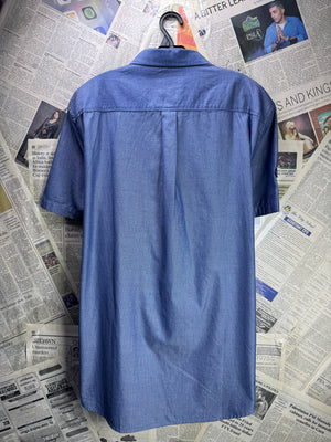 Superdry® Medium | Chest: 22.5" | Blue | Shirt | Cotton | 4760 - Genuine Maal