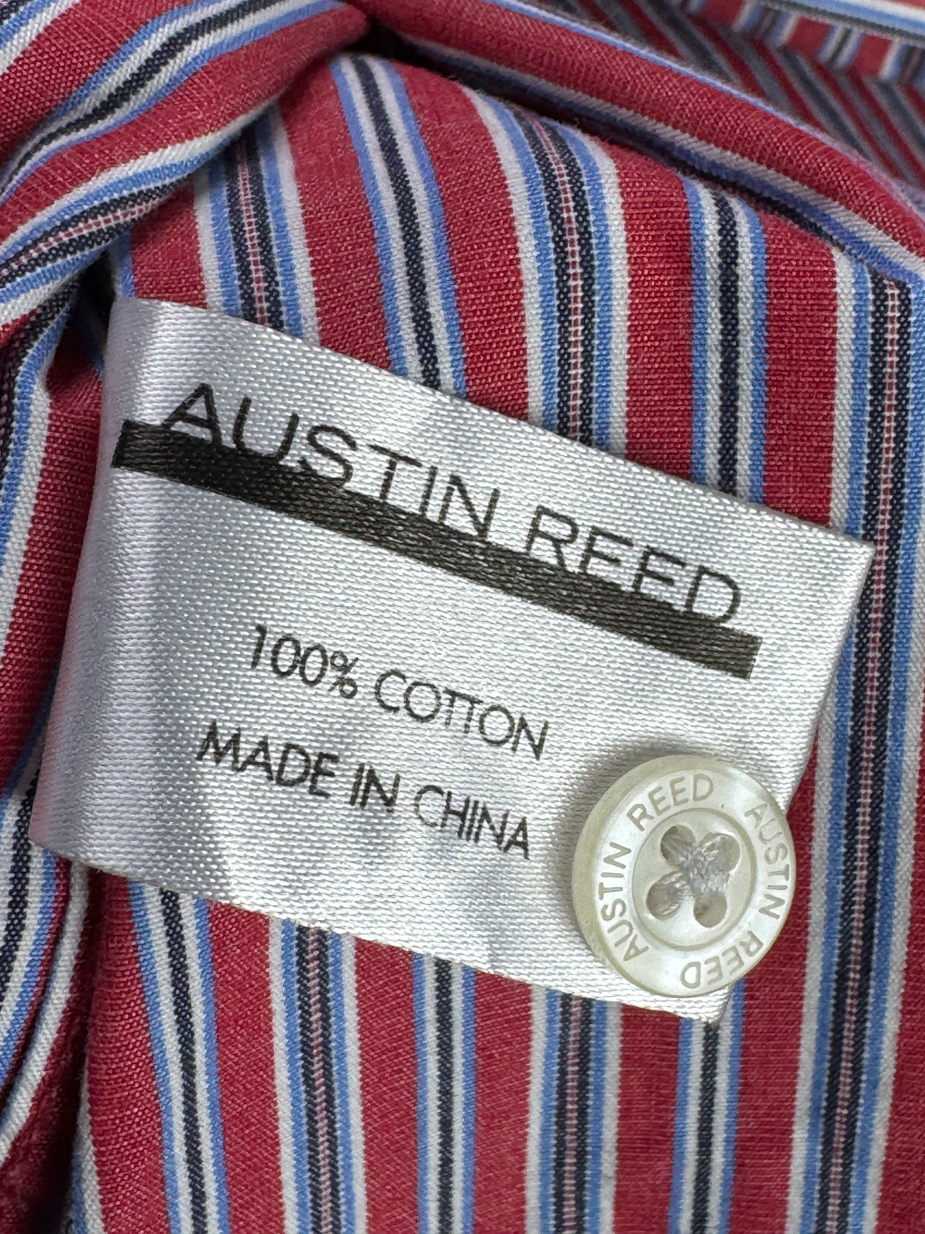 Austin Reed® Small | Chest: 21" | Stripe | Shirt | Cotton | 4753 - Genuine Maal