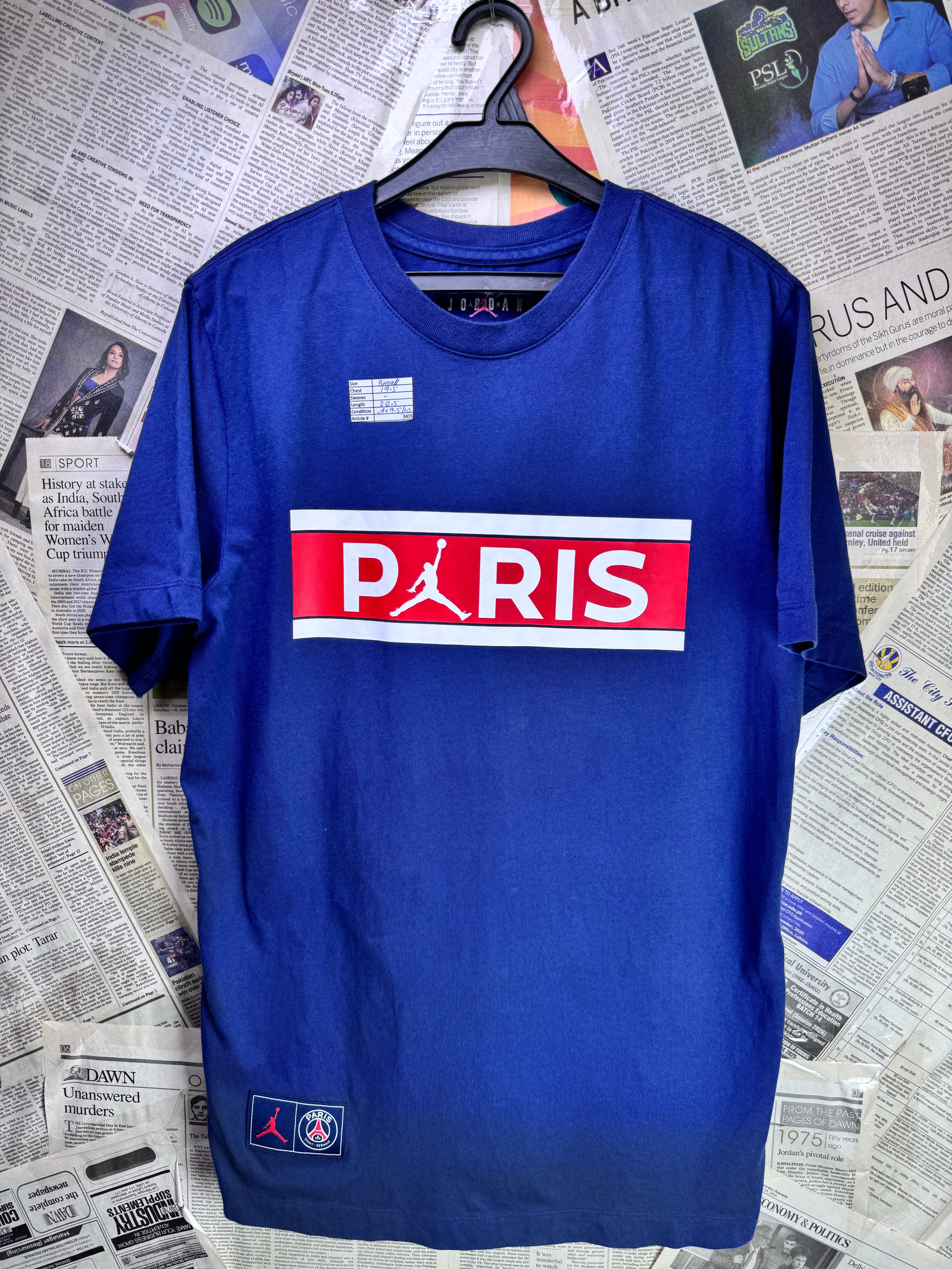 Jordan® Small | Chest: 19.5" | Blue | T-Shirt | Cotton | 3415 - Genuine Maal