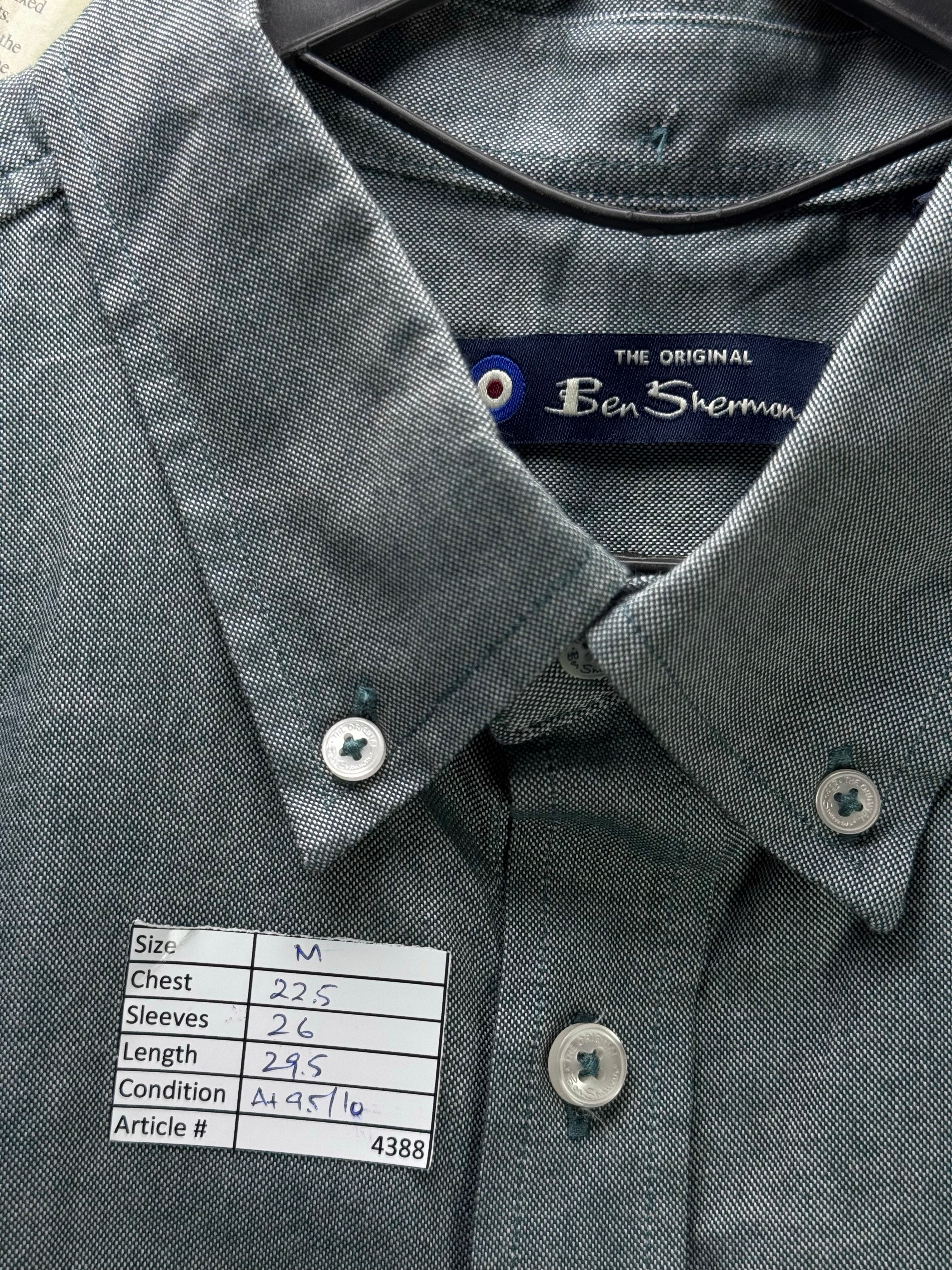 Ben Sherman® Medium | Chest: 22.5" | Dark Emerald | Oxford Shirt | Cotton | 4388 - Genuine Maal