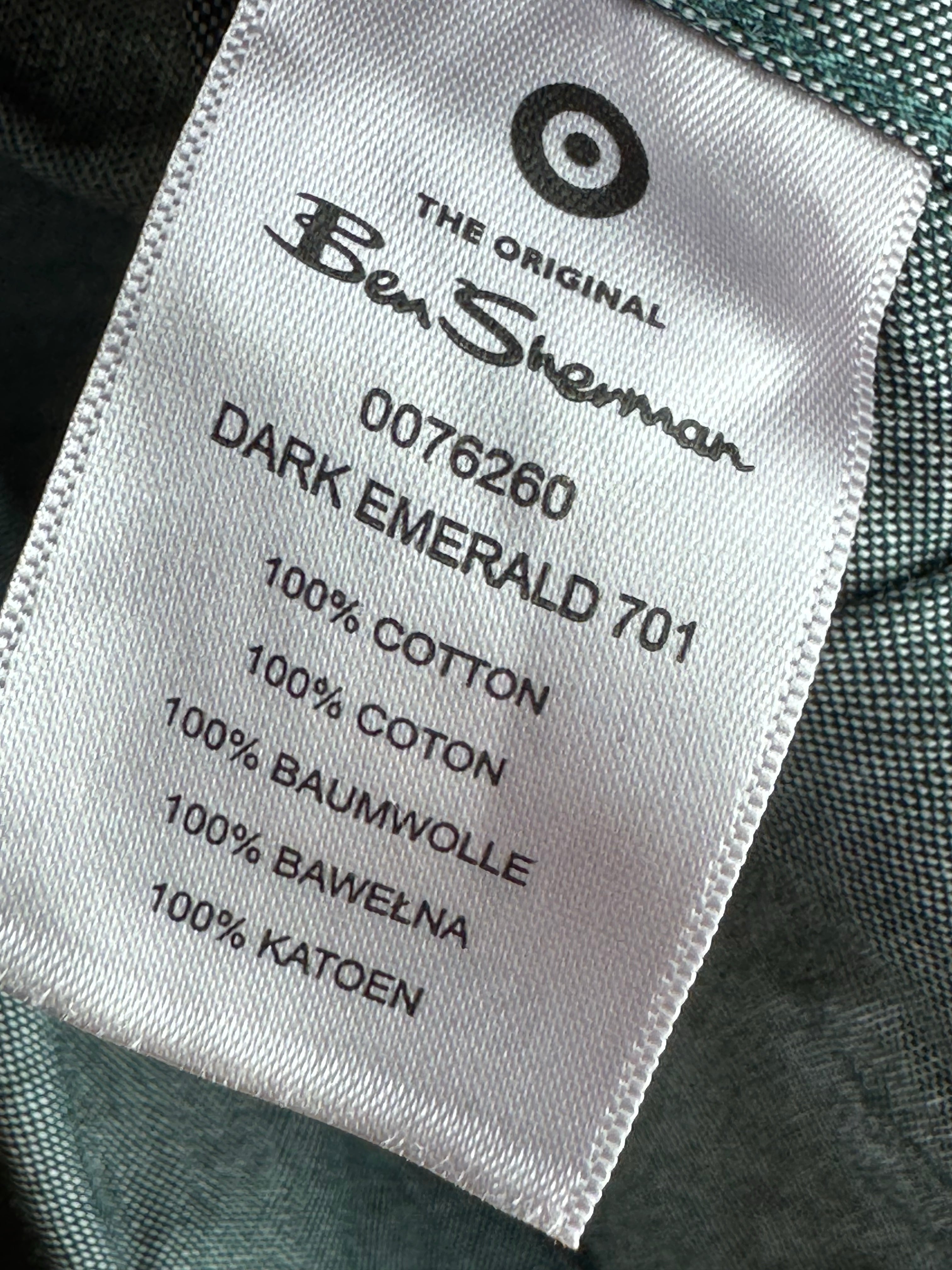 Ben Sherman® Medium | Chest: 22.5" | Dark Emerald | Oxford Shirt | Cotton | 4388 - Genuine Maal