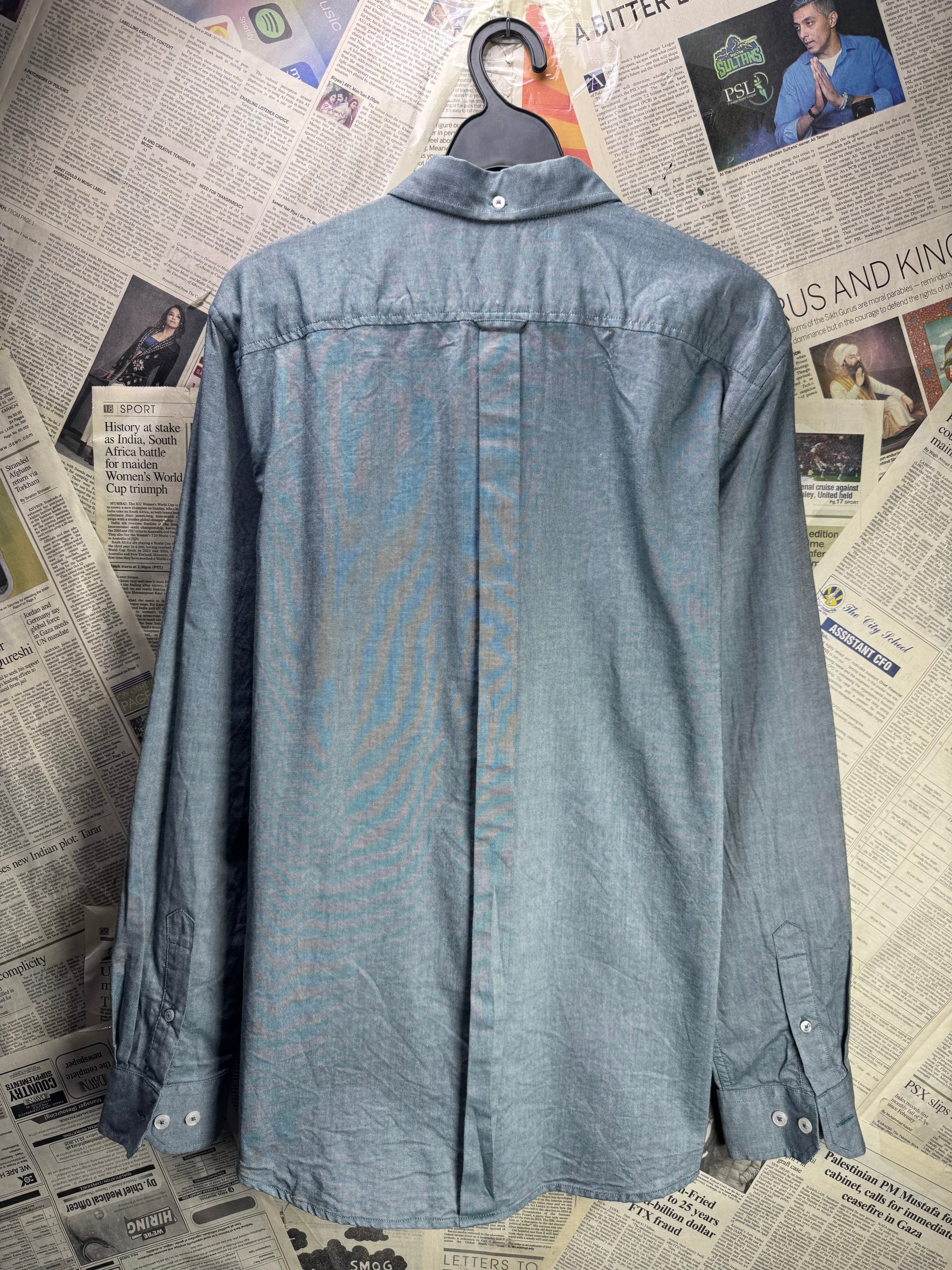 Ben Sherman® Medium | Chest: 22.5" | Dark Emerald | Oxford Shirt | Cotton | 4388 - Genuine Maal