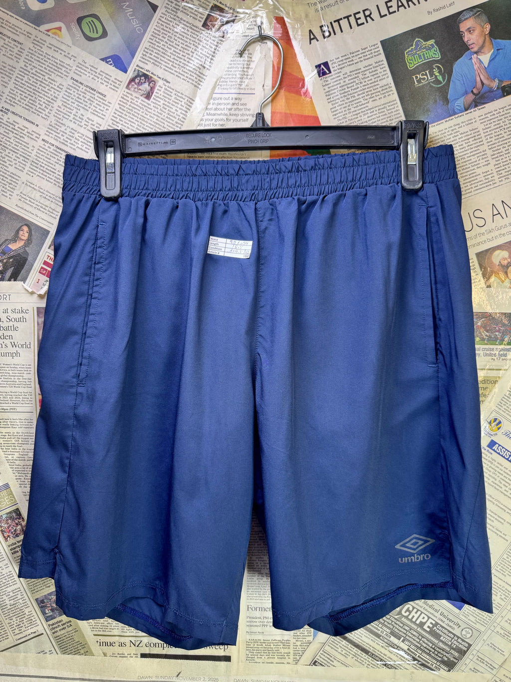 Umbro® Waist: 32" to 34" | Blue | Sports Shorts | Poly| 1182 - Genuine Maal