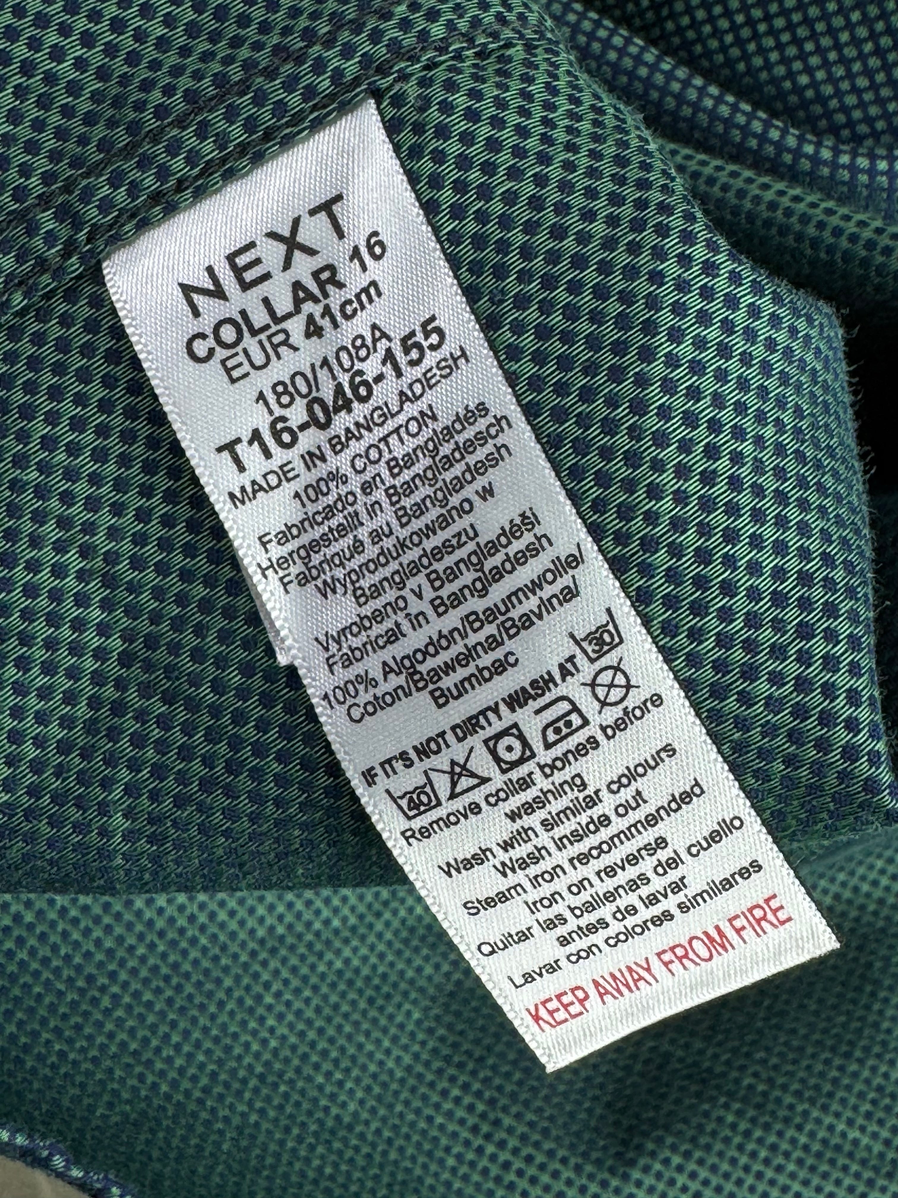 Next® Medium | Chest: 22" | Blue | Collar 16" | Shirt | Cotton | 4717 - Genuine Maal