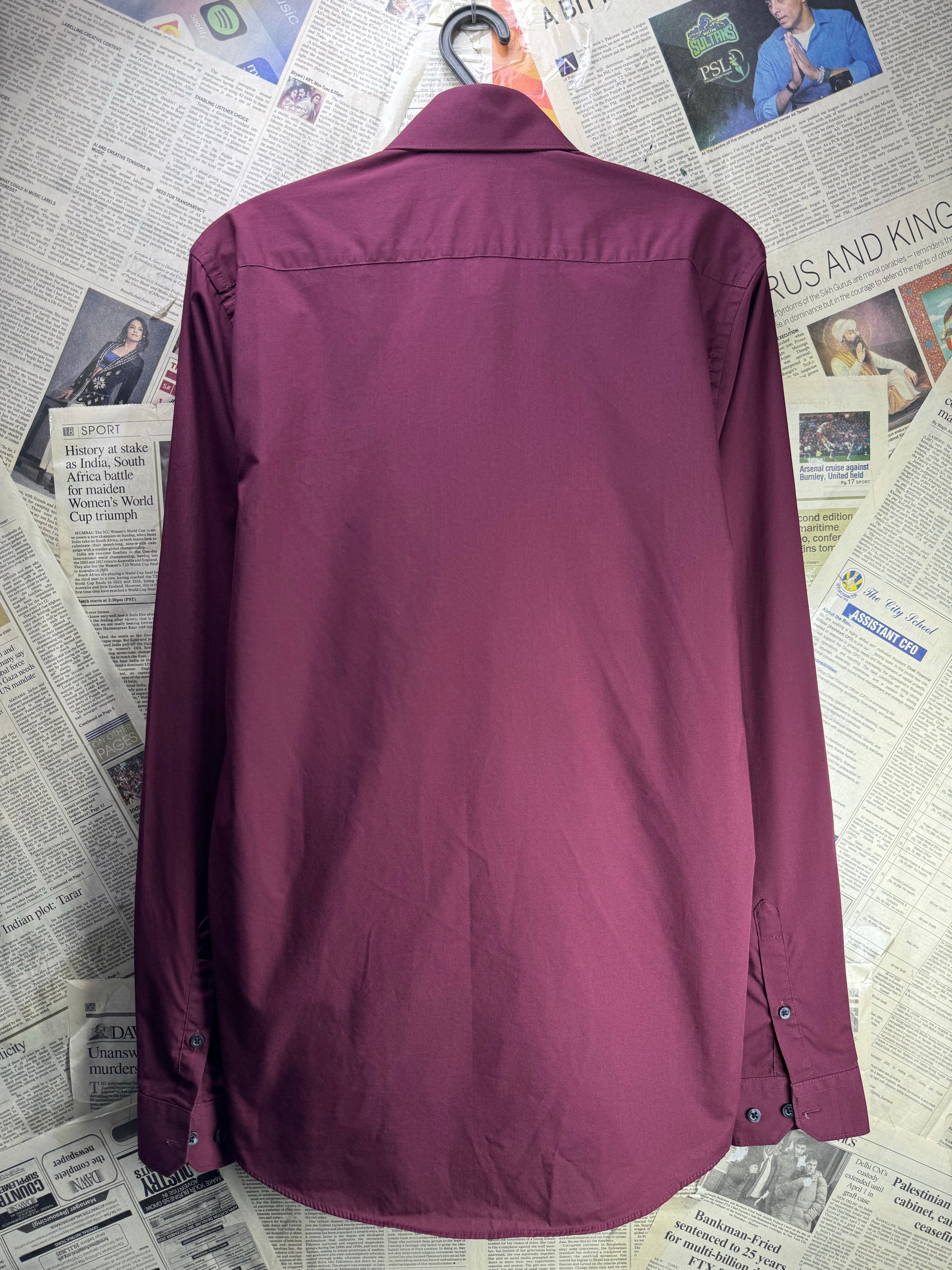 Primark® Small | Chest: 19" | Purple | Collar: 15" | Shirt | 4709 - Genuine Maal
