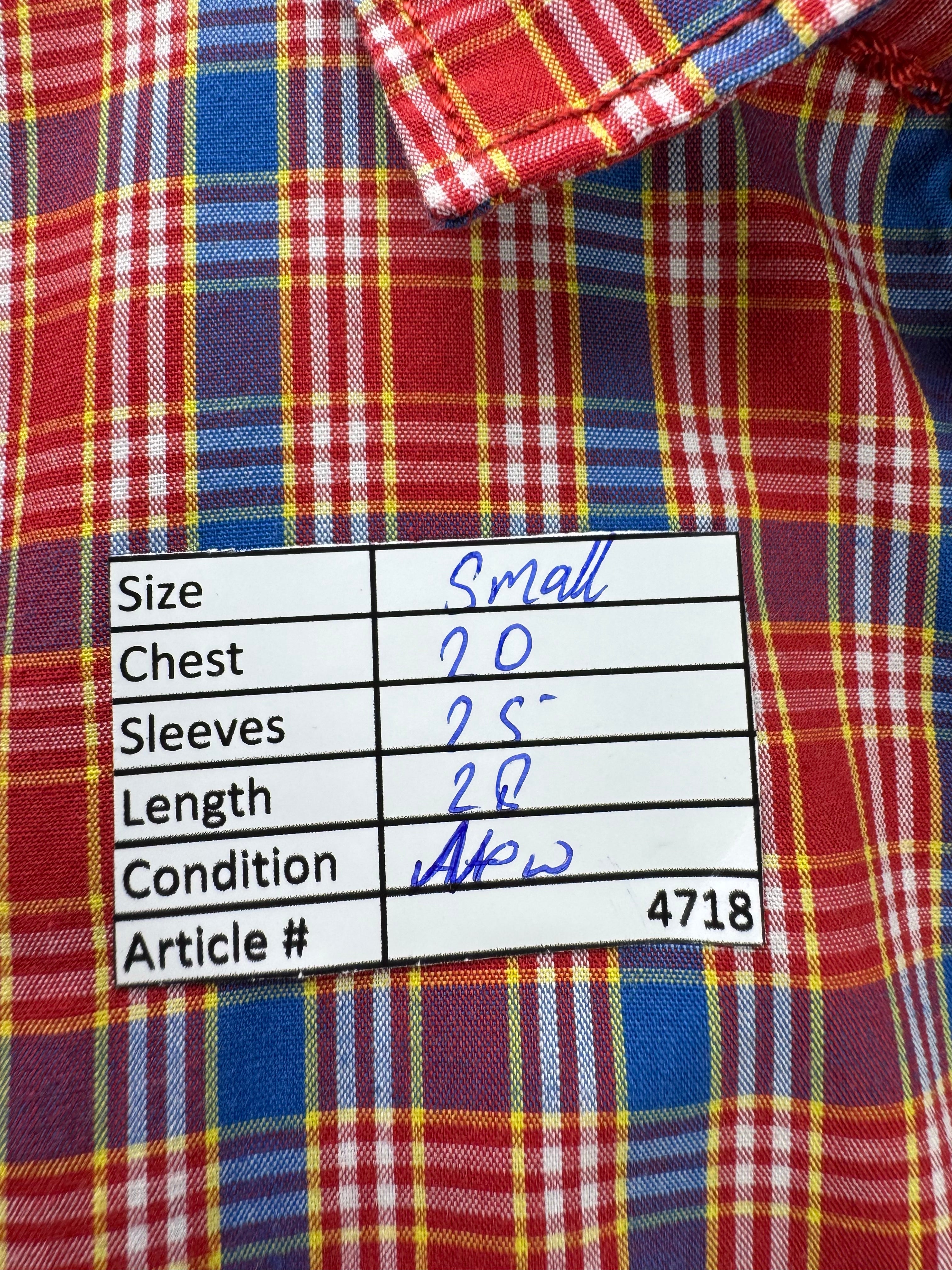 Freeland® Small | Chest: 20" | Check | Shirt | Cotton | 4718 - Genuine Maal