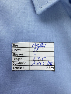 M&S® Medium | Chest: 22" | Blue | Collar 15" | Shirt | Poly - Cotton | 4529 - Genuine Maal