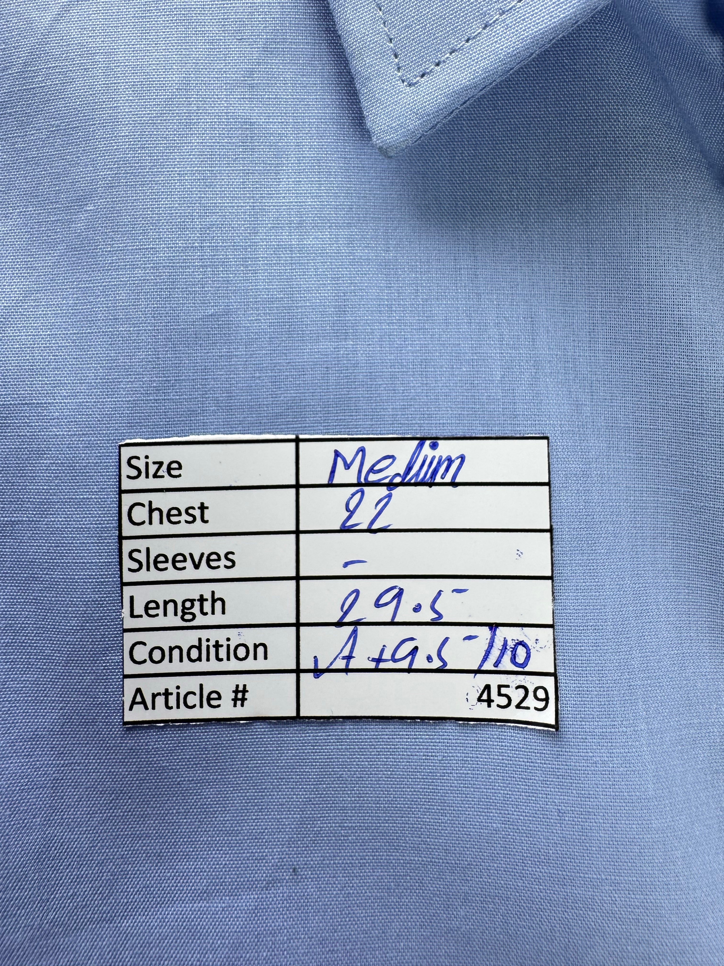 M&S® Medium | Chest: 22" | Blue | Collar 15" | Shirt | Poly - Cotton | 4529 - Genuine Maal