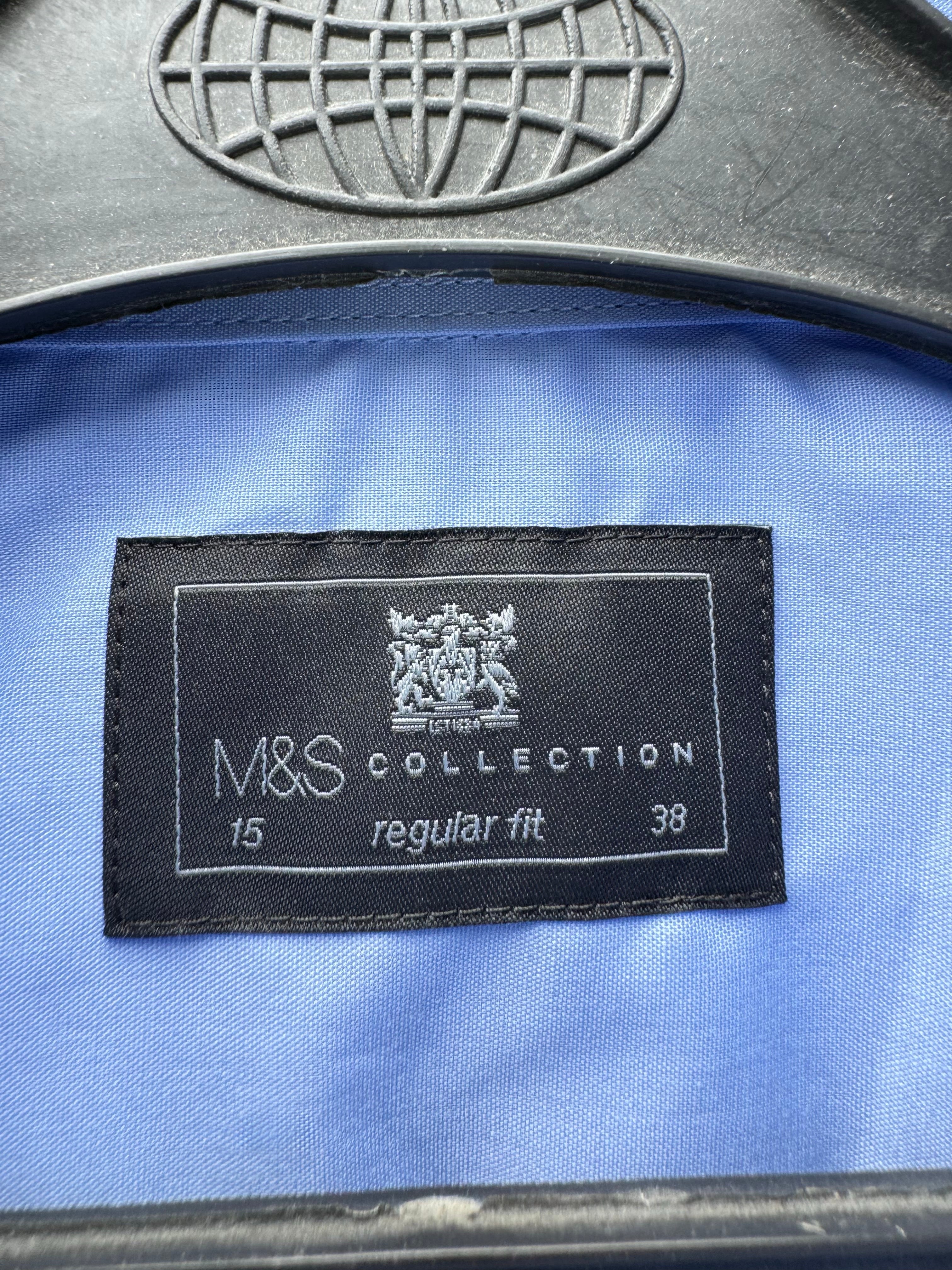 M&S® Medium | Chest: 22" | Blue | Collar 15" | Shirt | Poly - Cotton | 4529 - Genuine Maal