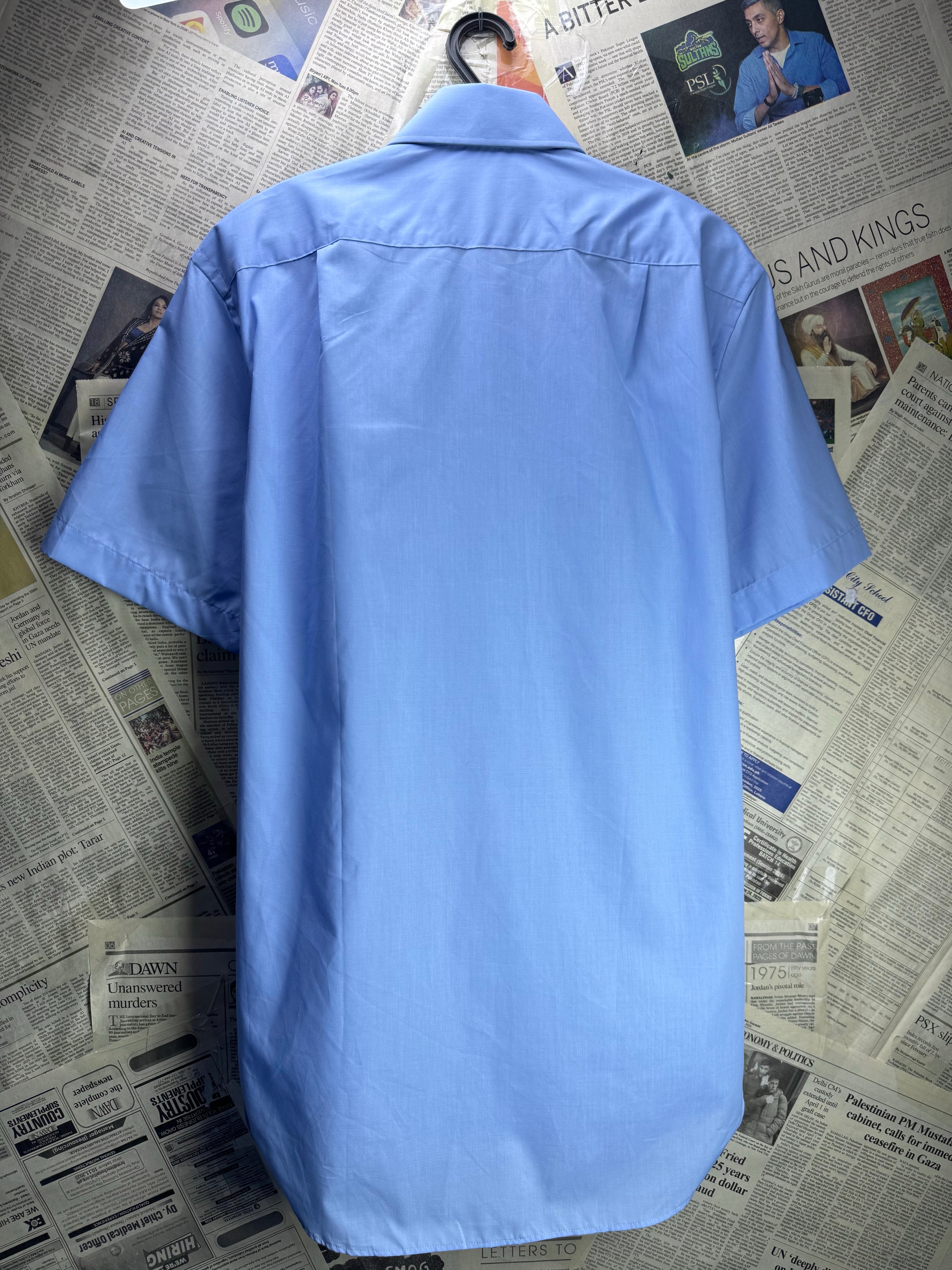 M&S® Medium | Chest: 22" | Blue | Collar 15" | Shirt | Poly - Cotton | 4529 - Genuine Maal