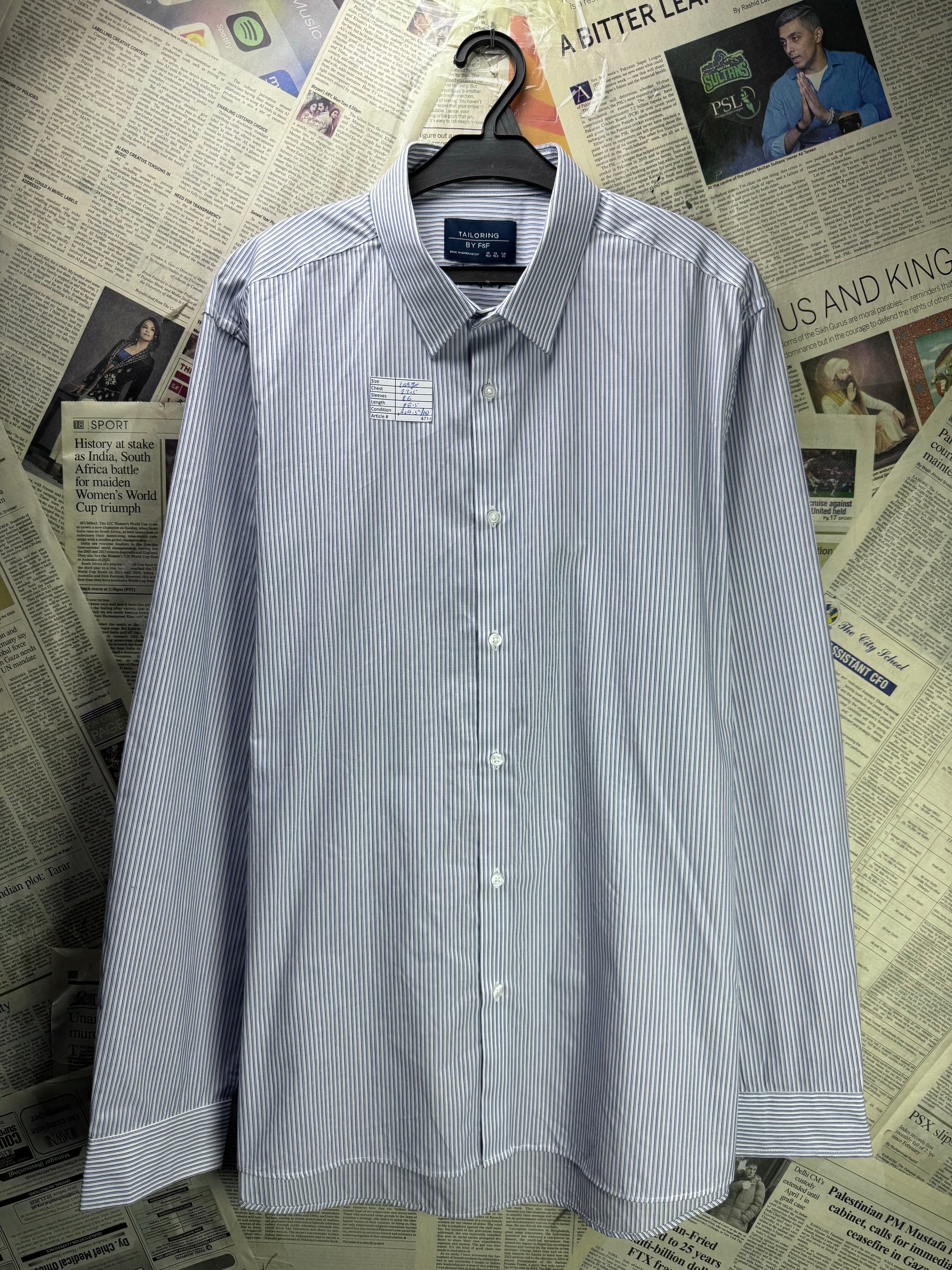 F&F® Large | Chest: 23.5" | Collar 16.5" | Shirt | Poly - Cotton | 4733 - Genuine Maal