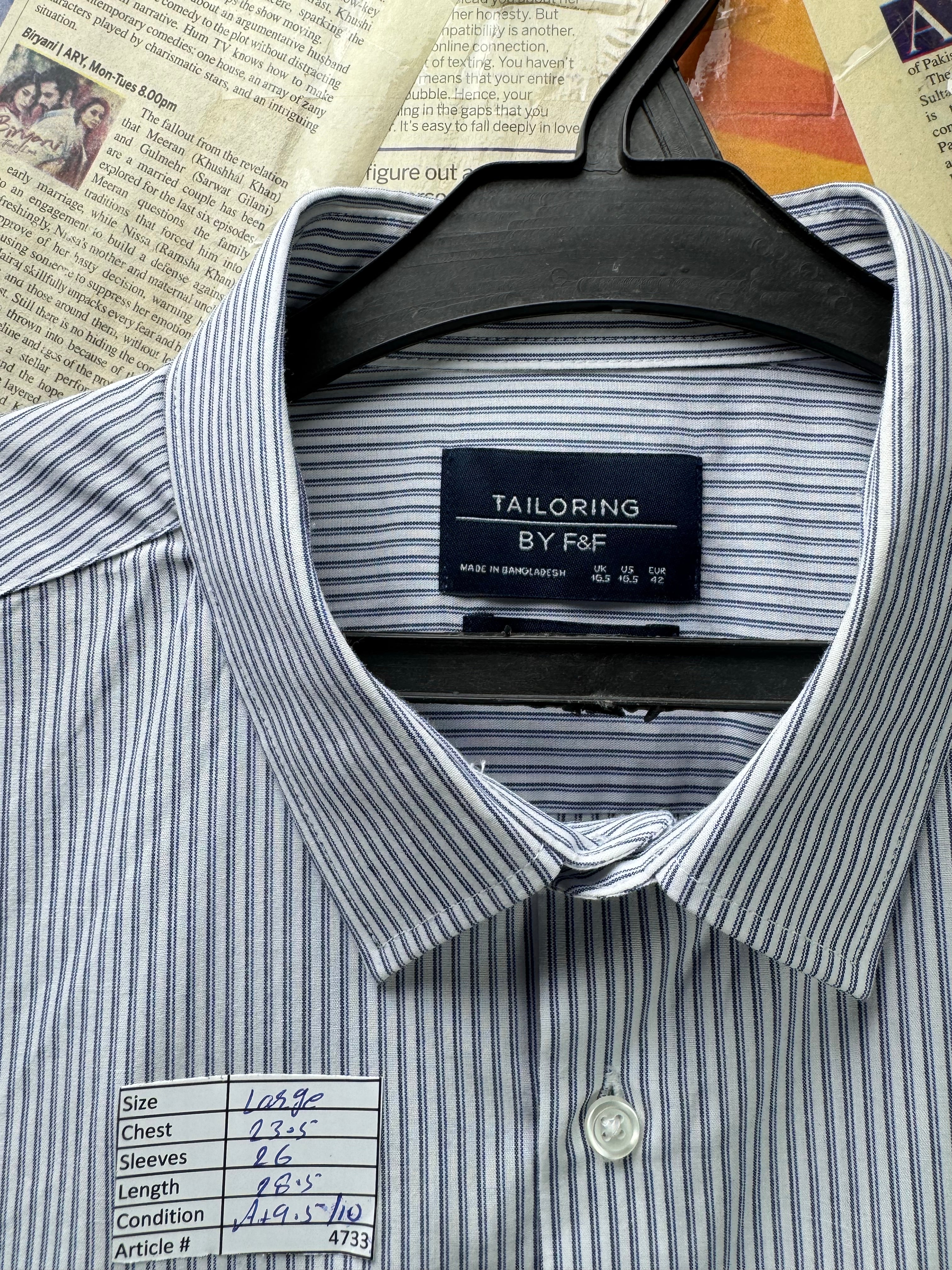 F&F® Large | Chest: 23.5" | Collar 16.5" | Shirt | Poly - Cotton | 4733 - Genuine Maal